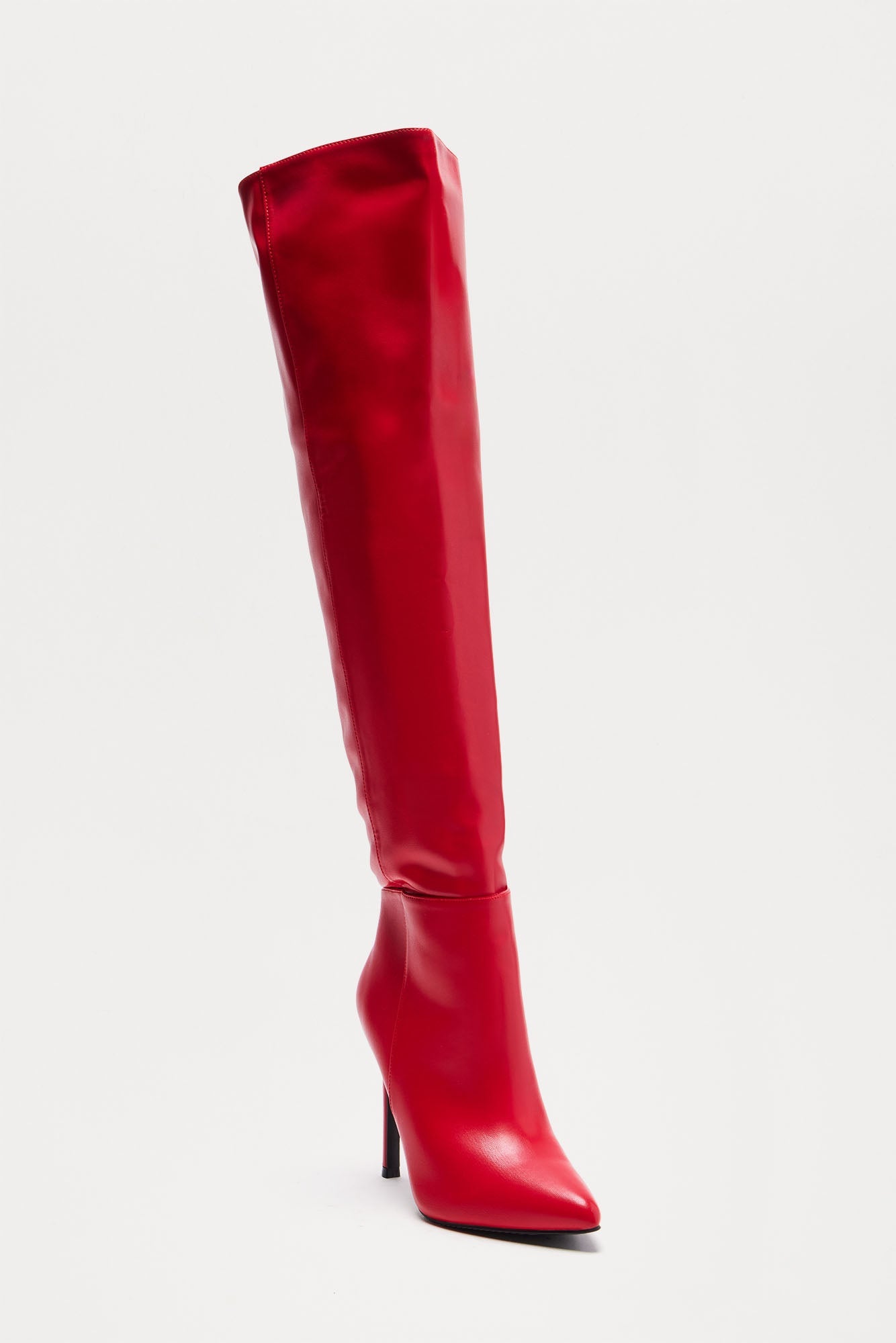 Jordana Thigh High Boots - Red