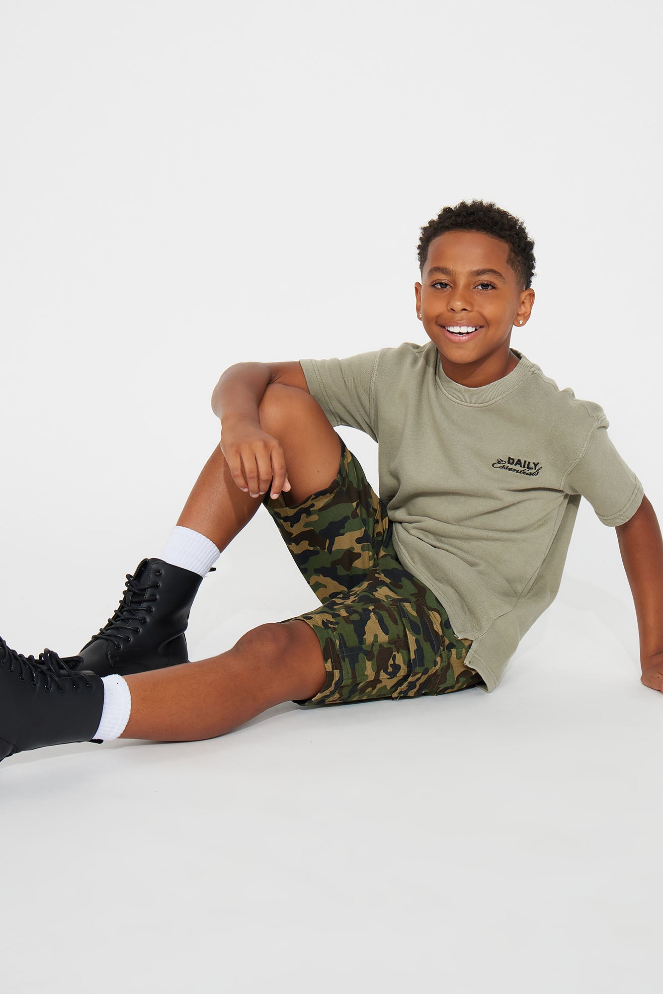 Mini Austin Camo Cargo Shorts - Camouflage