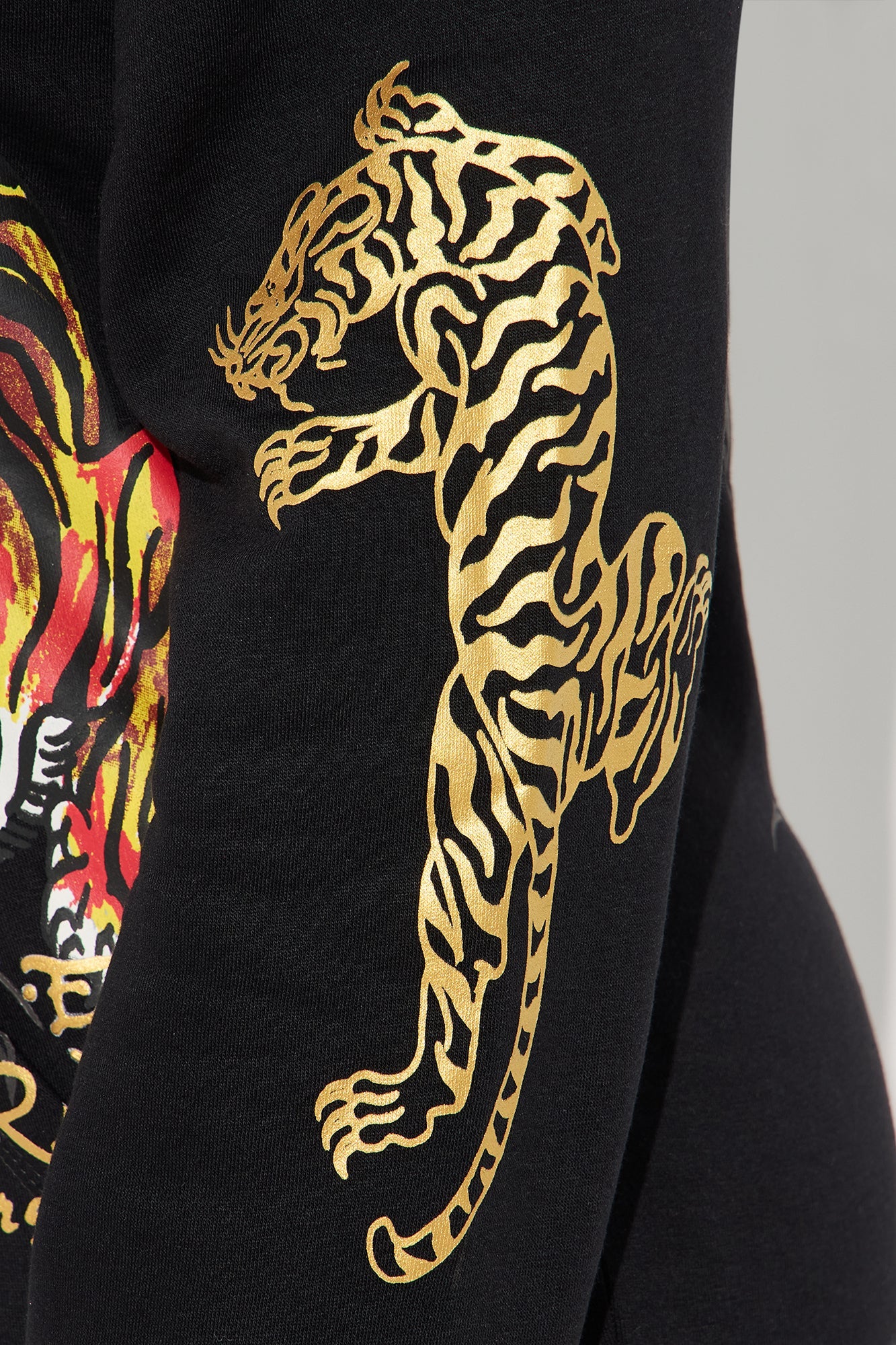 Ed Hardy Deja Vu Tiger Zip Up Hoodie - Black