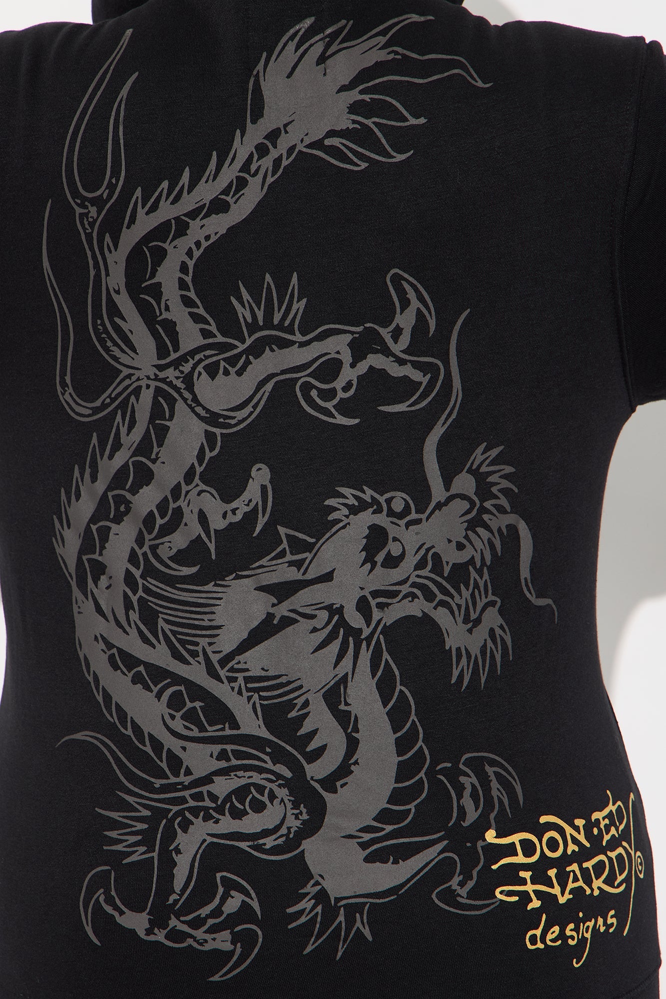 Ed Hardy Deja Vu Tiger Zip Up Hoodie - Black