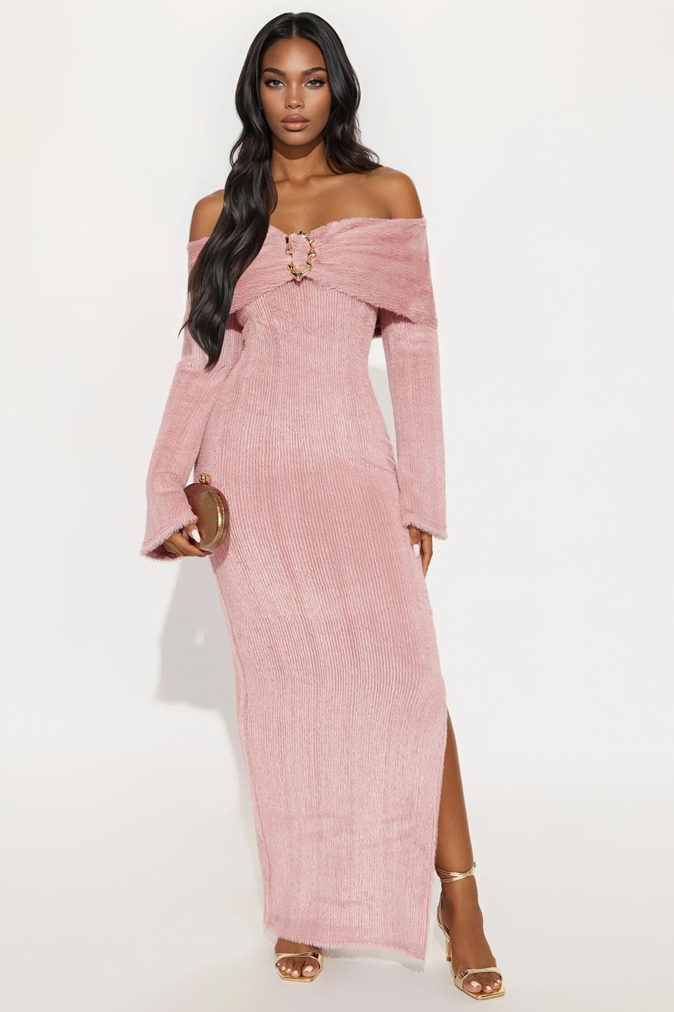 Somma Sweater Maxi Dress - Mauve