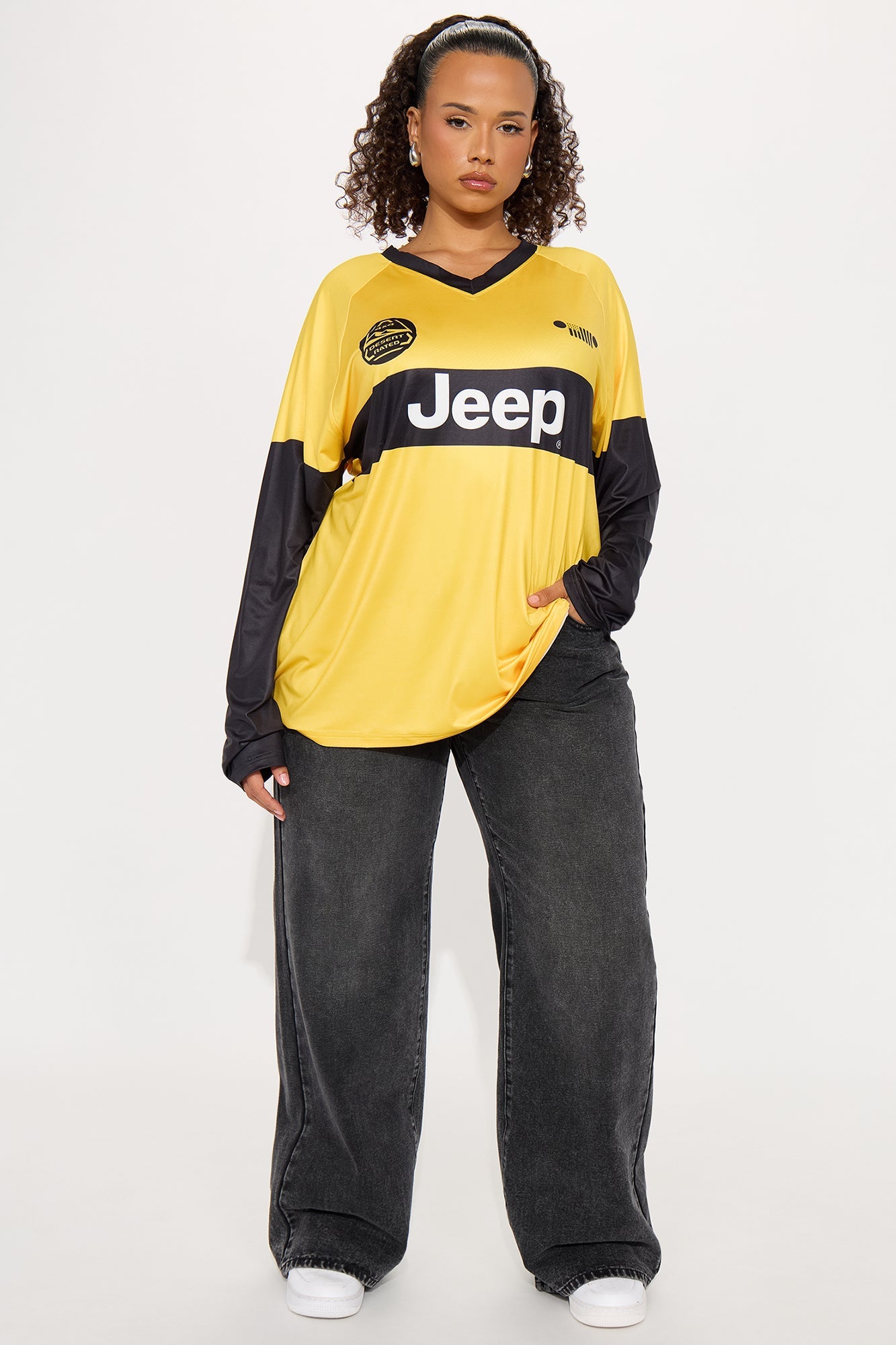 Jeep Wrangler Long Sleeve Jersey - Black/Yellow