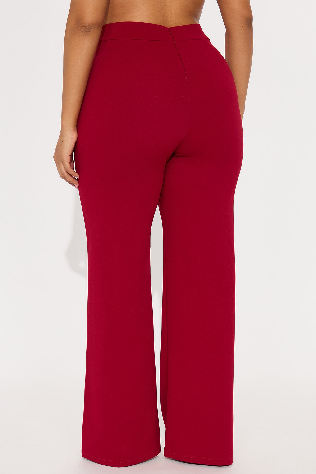 Call It Even Wide Leg Dress Pants - Burgundy