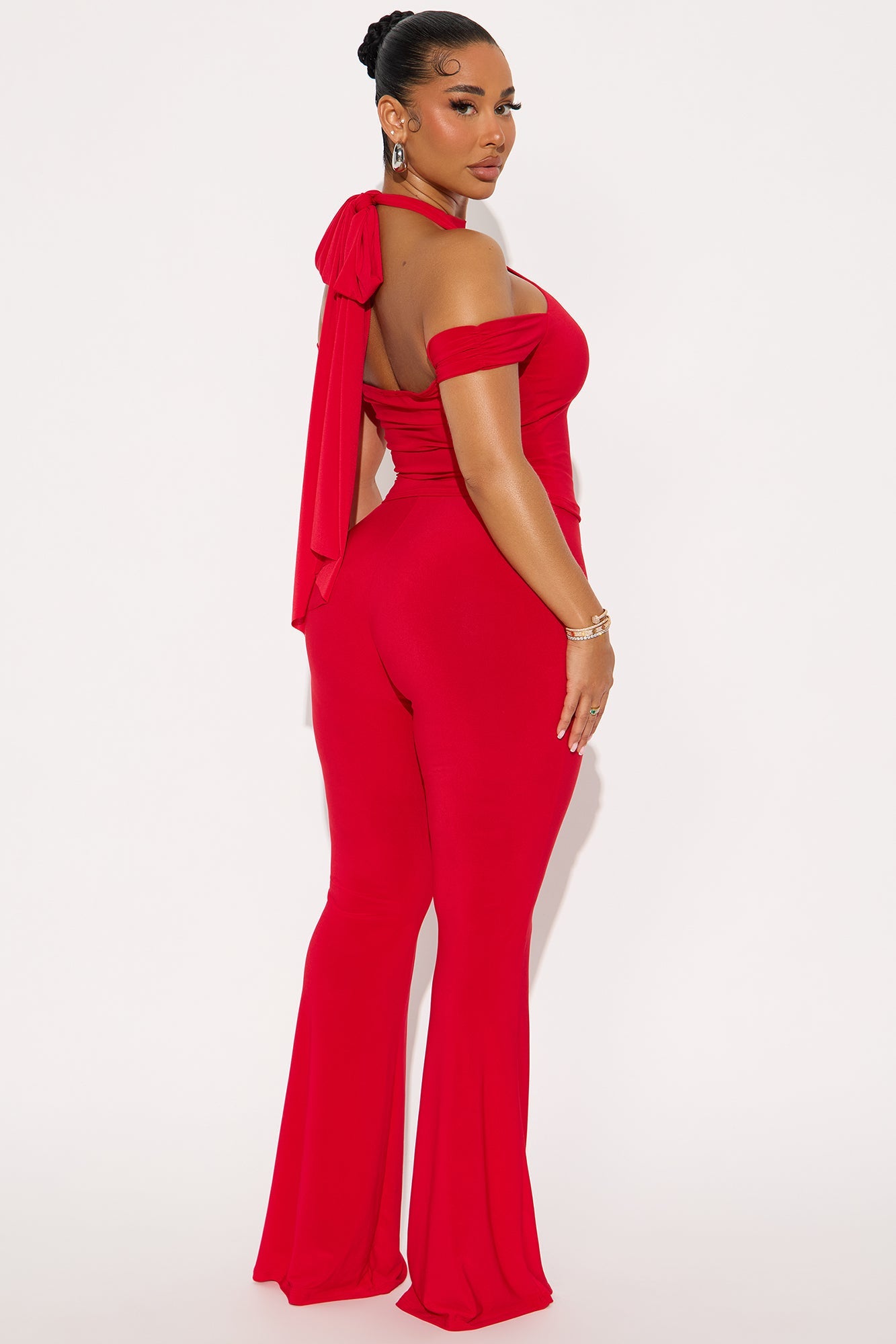 Hannah Halter Pant Set - Red