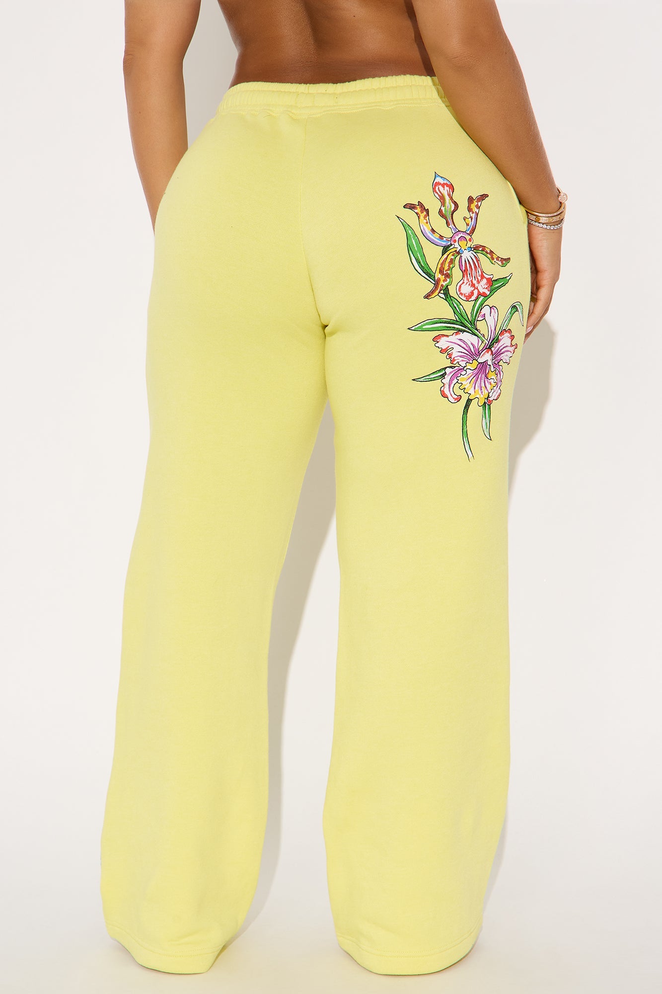 Ed Hardy Phoenix Wide Leg Pant - Yellow