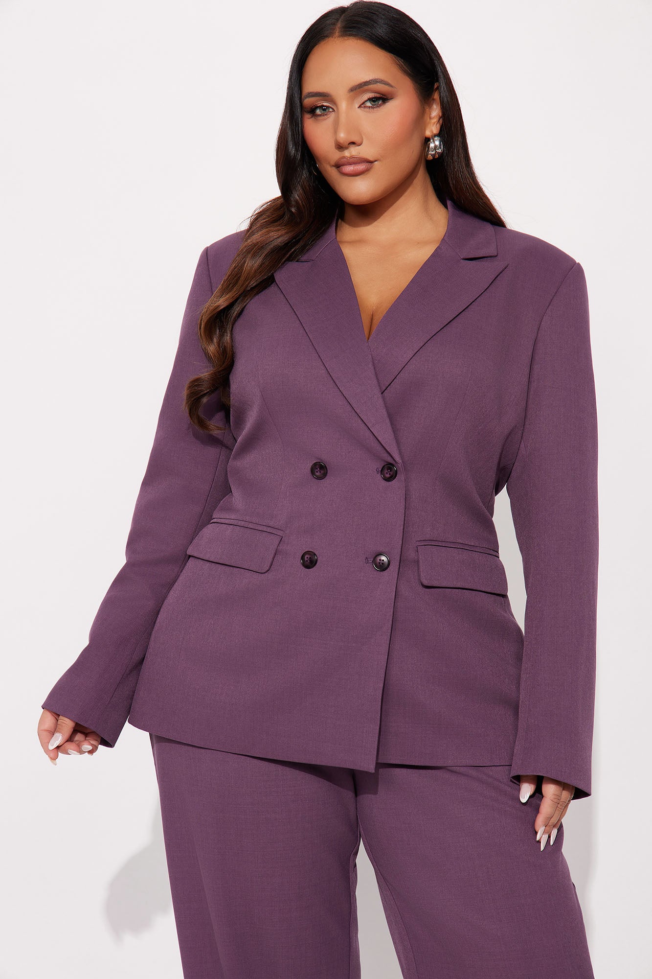Ruby Blazer Pant Set - Plum
