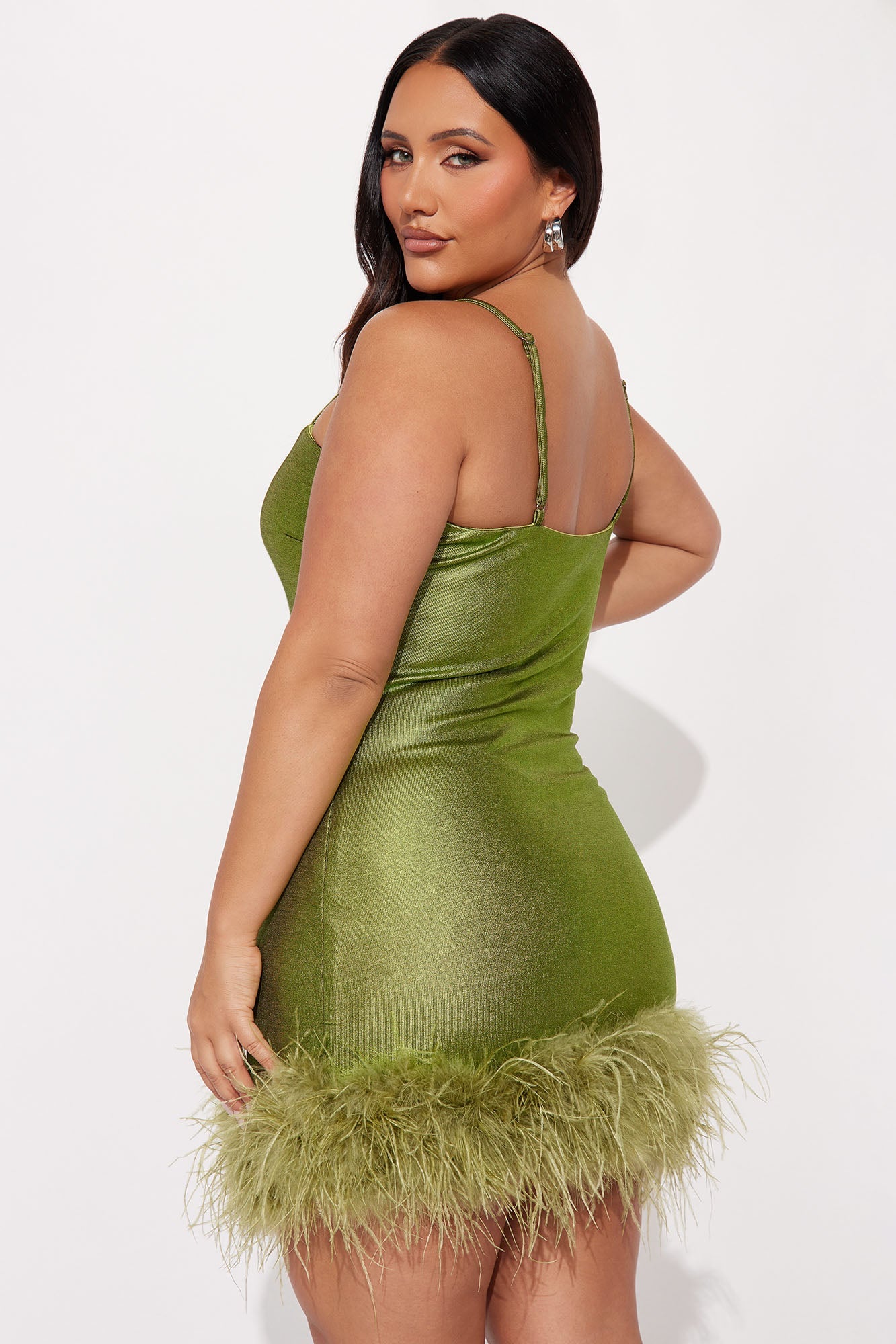 One Night Only Metallic Mini Dress - Green
