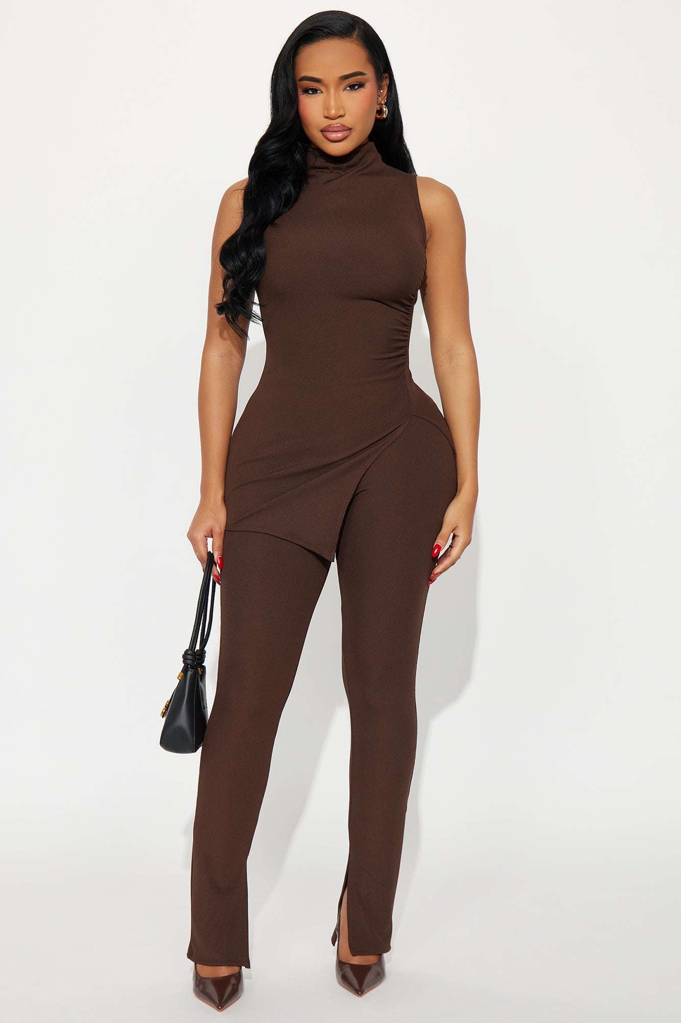 Lilly Pant Set - Brown