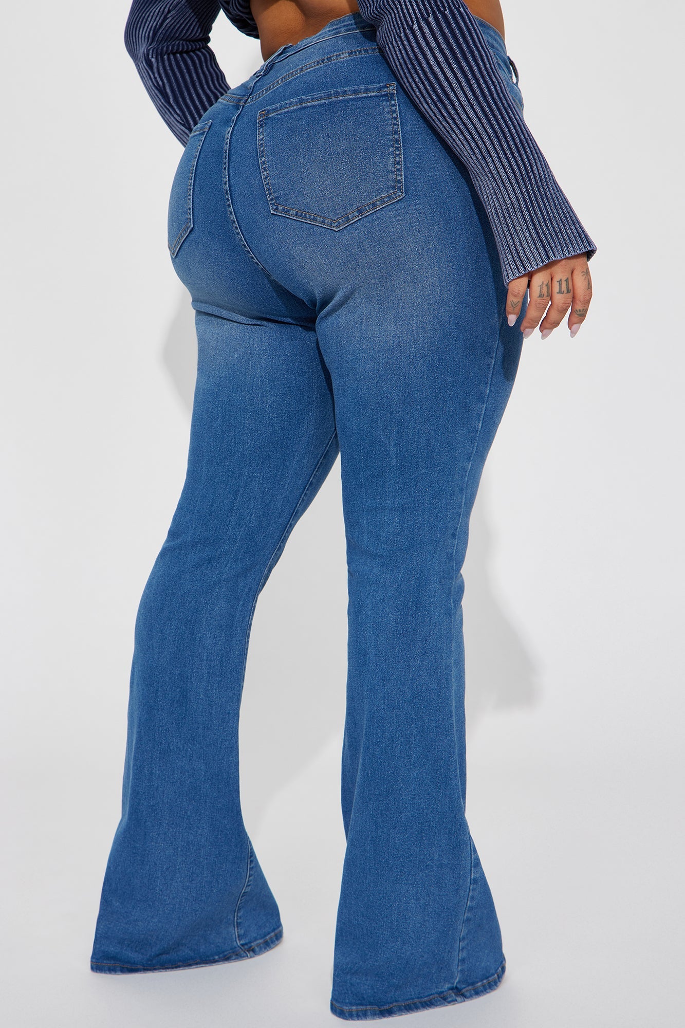 Tucson High Rise Stretch Flare Jeans - Medium Wash