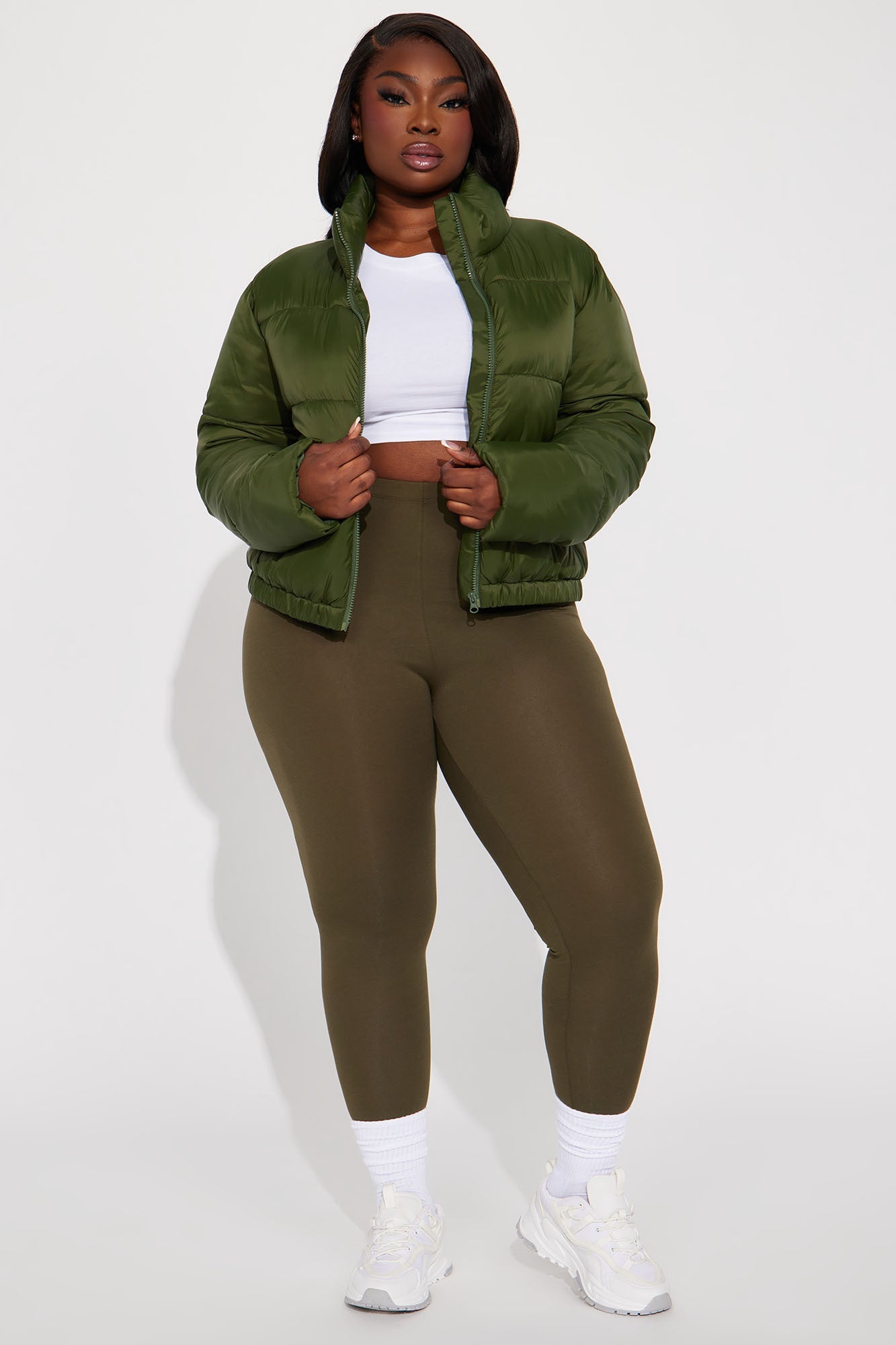 Lean On Me Leggings - Olive