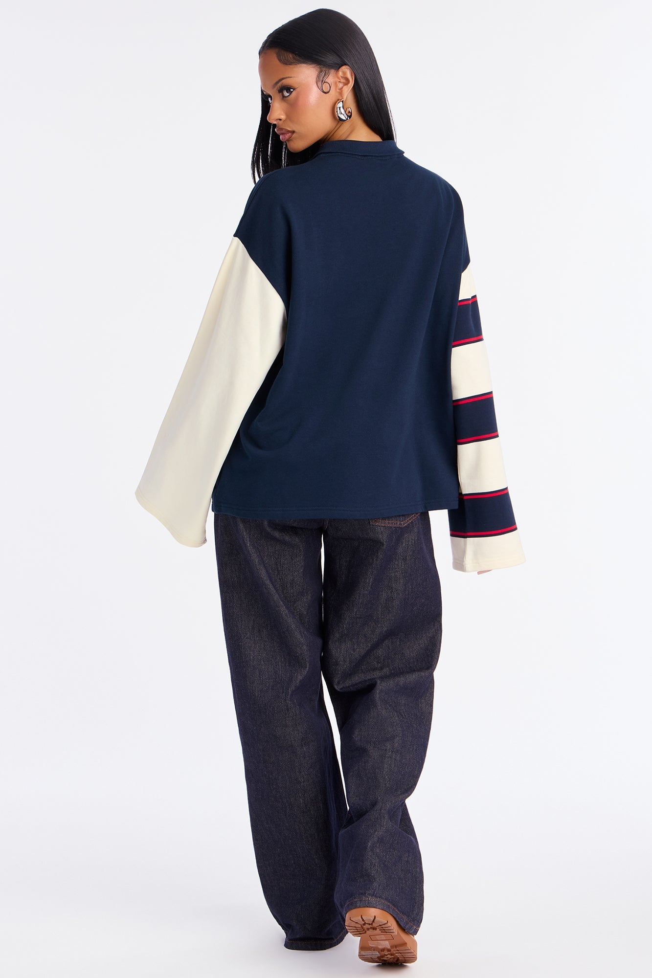 Cedar Grove California Quarter Zip Top - Navy/combo
