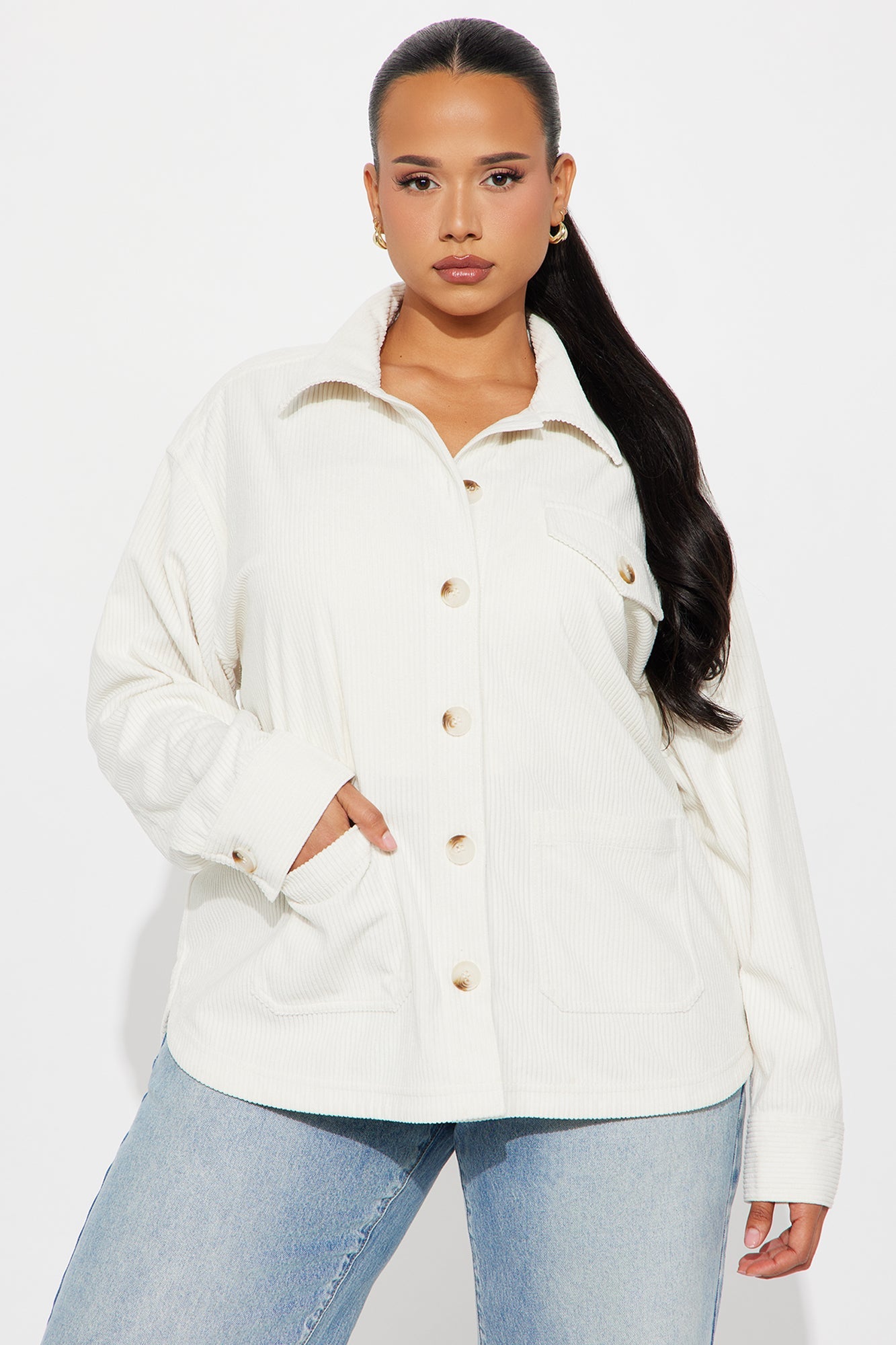 Feel No Ways Corduroy Shirt - Cream