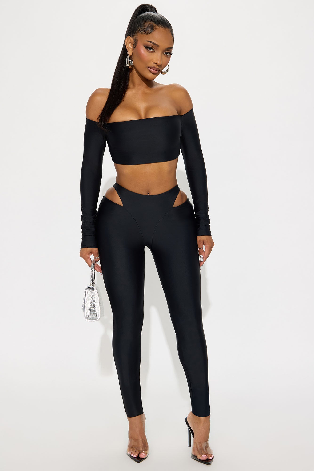 Elara Form Double Lined Pant Set - Black