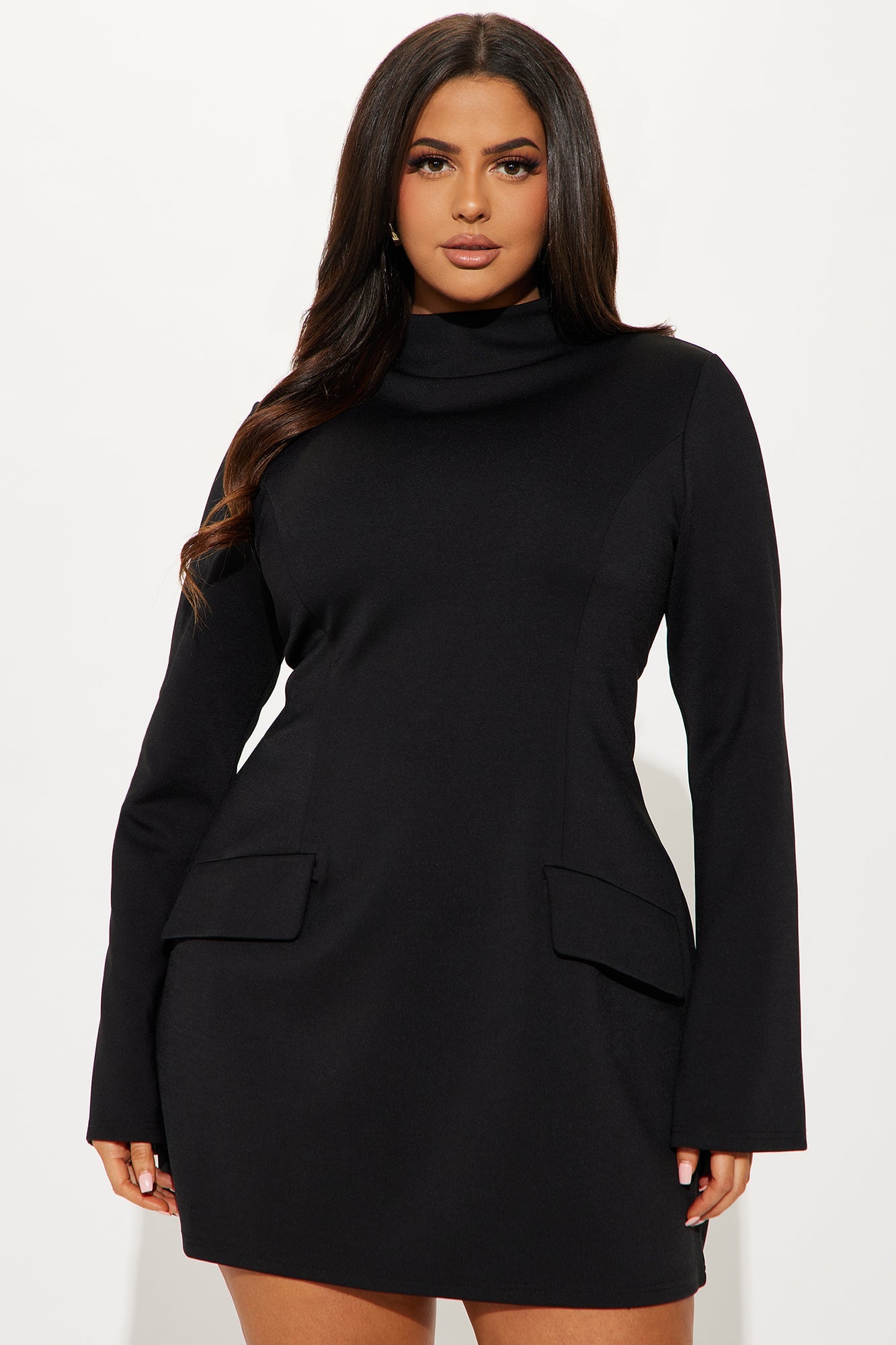 Above Average Ponte Mini Dress - Black