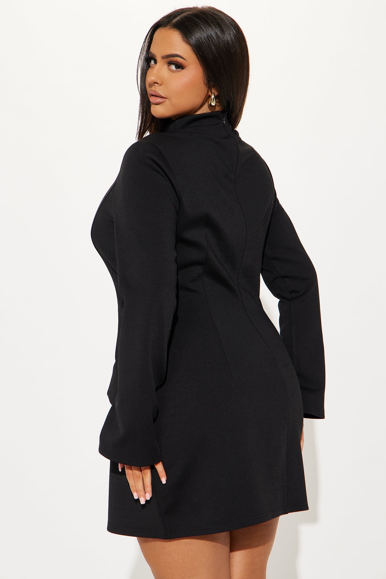 Above Average Ponte Mini Dress - Black