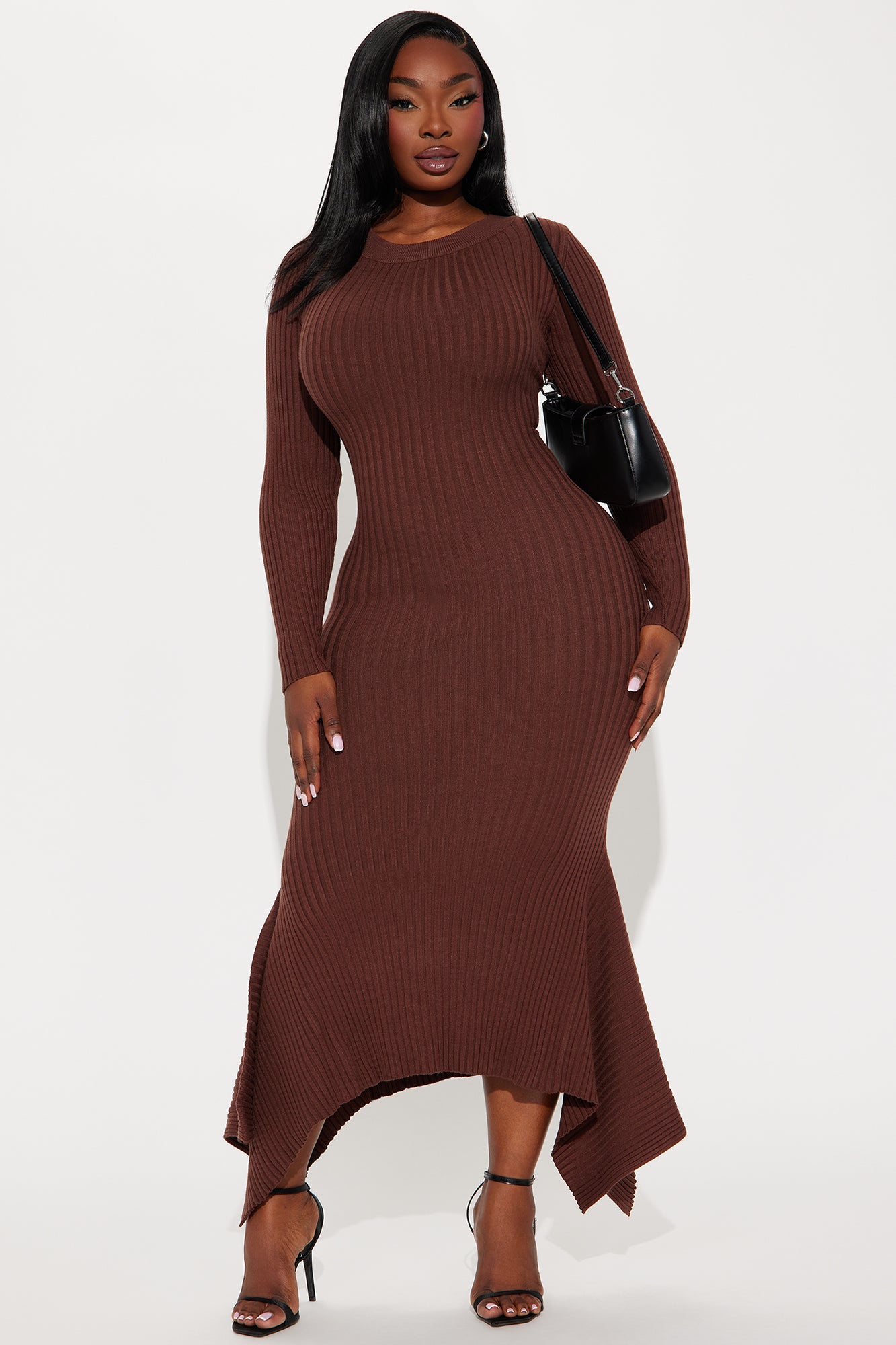 Kaylie Sweater Maxi Dress - Chocolate