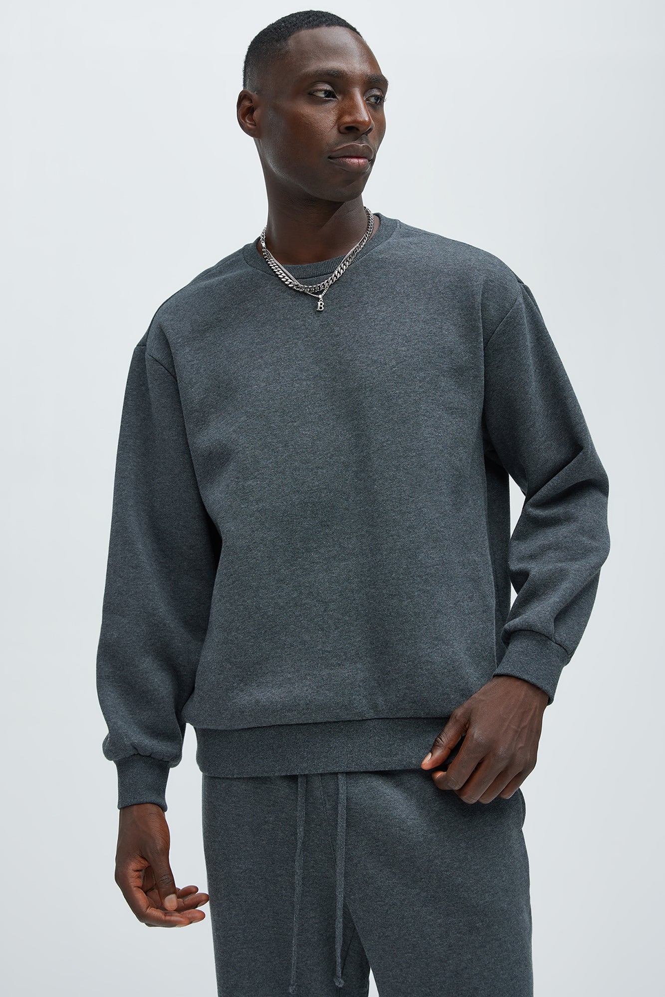 Tyson Crew Neck Sweatshirt - Charcoal