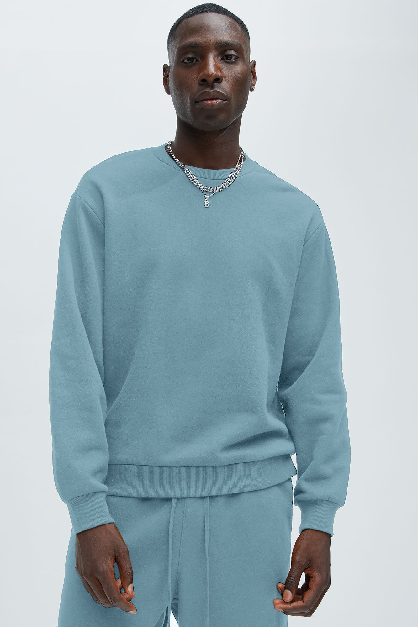 Tyson Crew Neck Sweatshirt - Light Blue