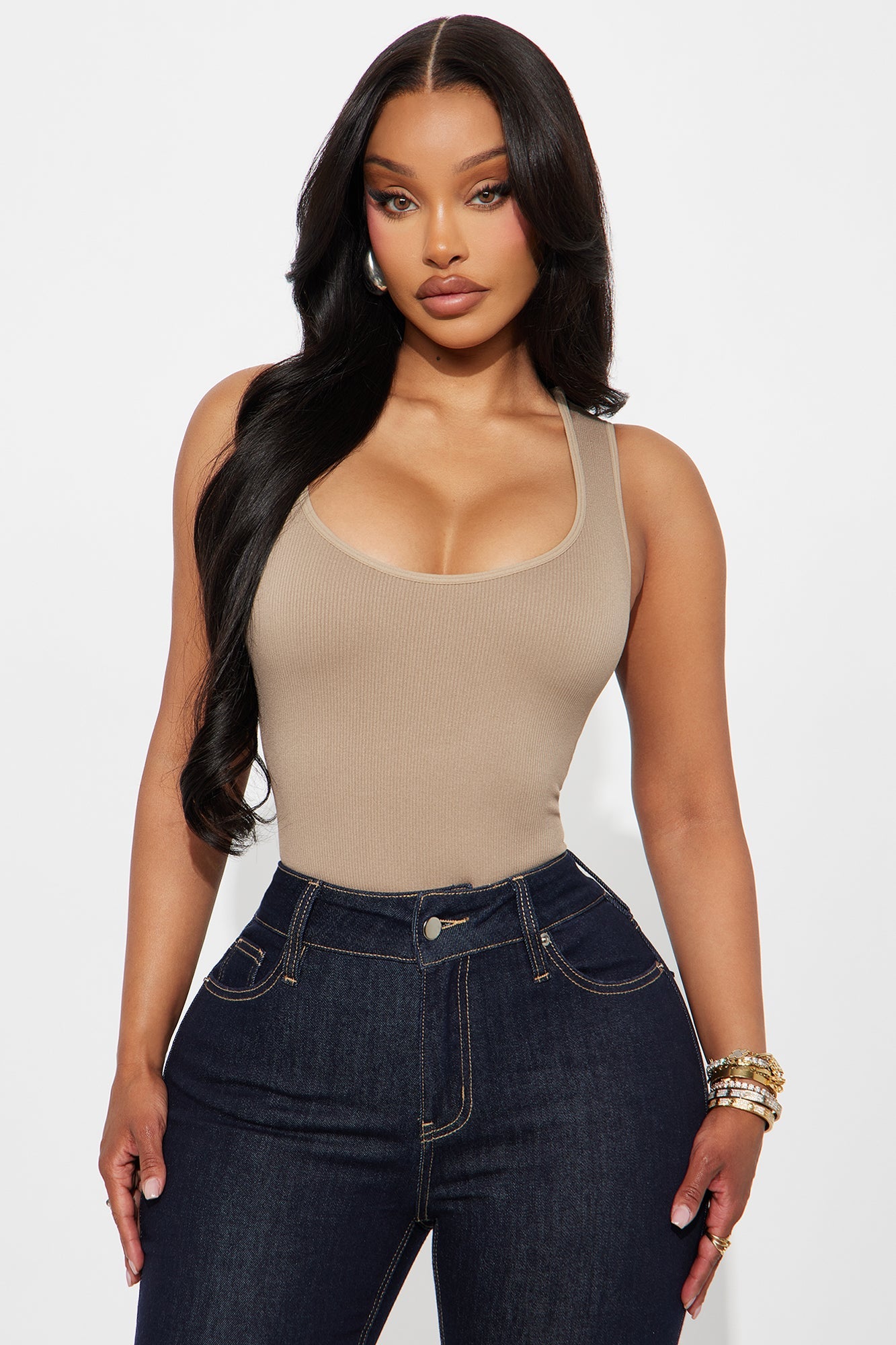 Cindy Seamless Bodysuit - Taupe