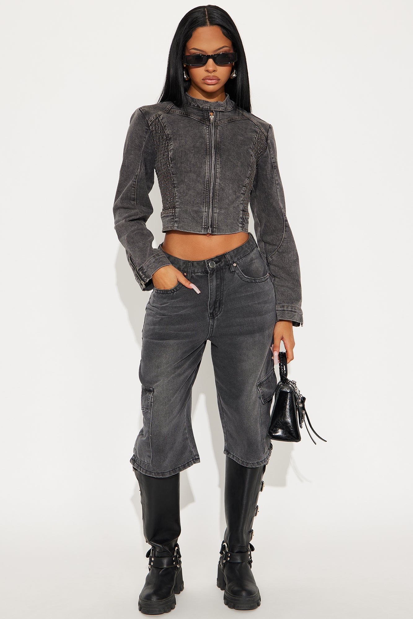 Need For Speed Denim Moto Jacket - Black