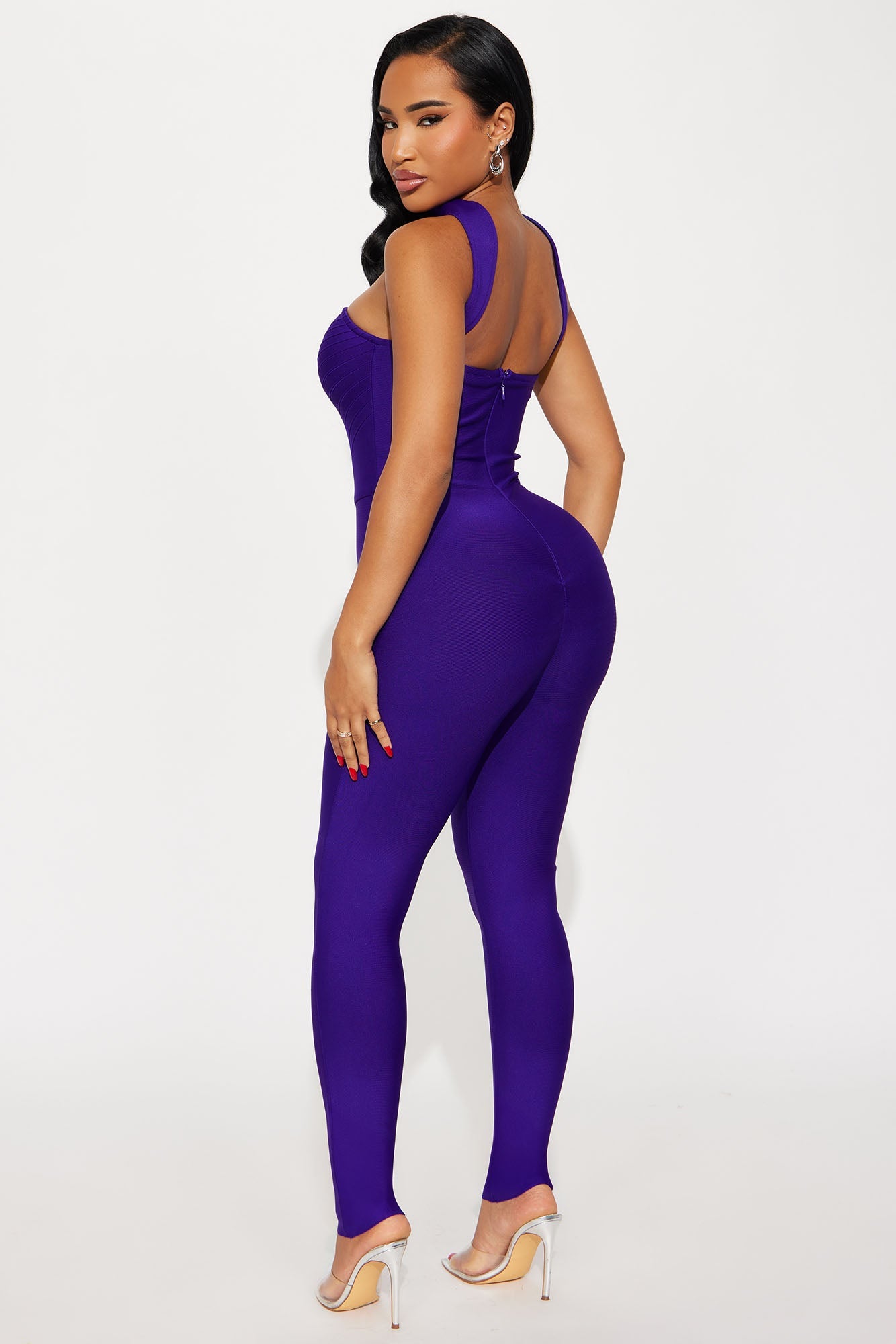 Dominique Bandage Jumpsuit - Purple