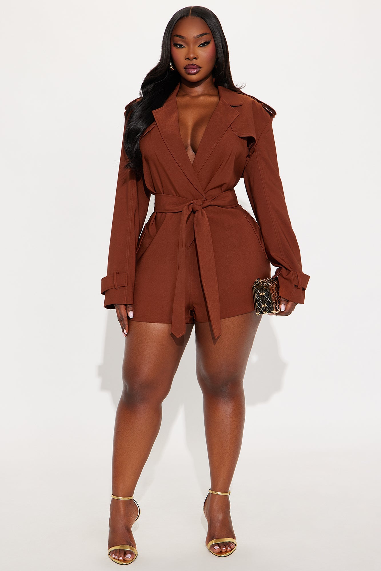 Jenner Blazer Romper - Mocha