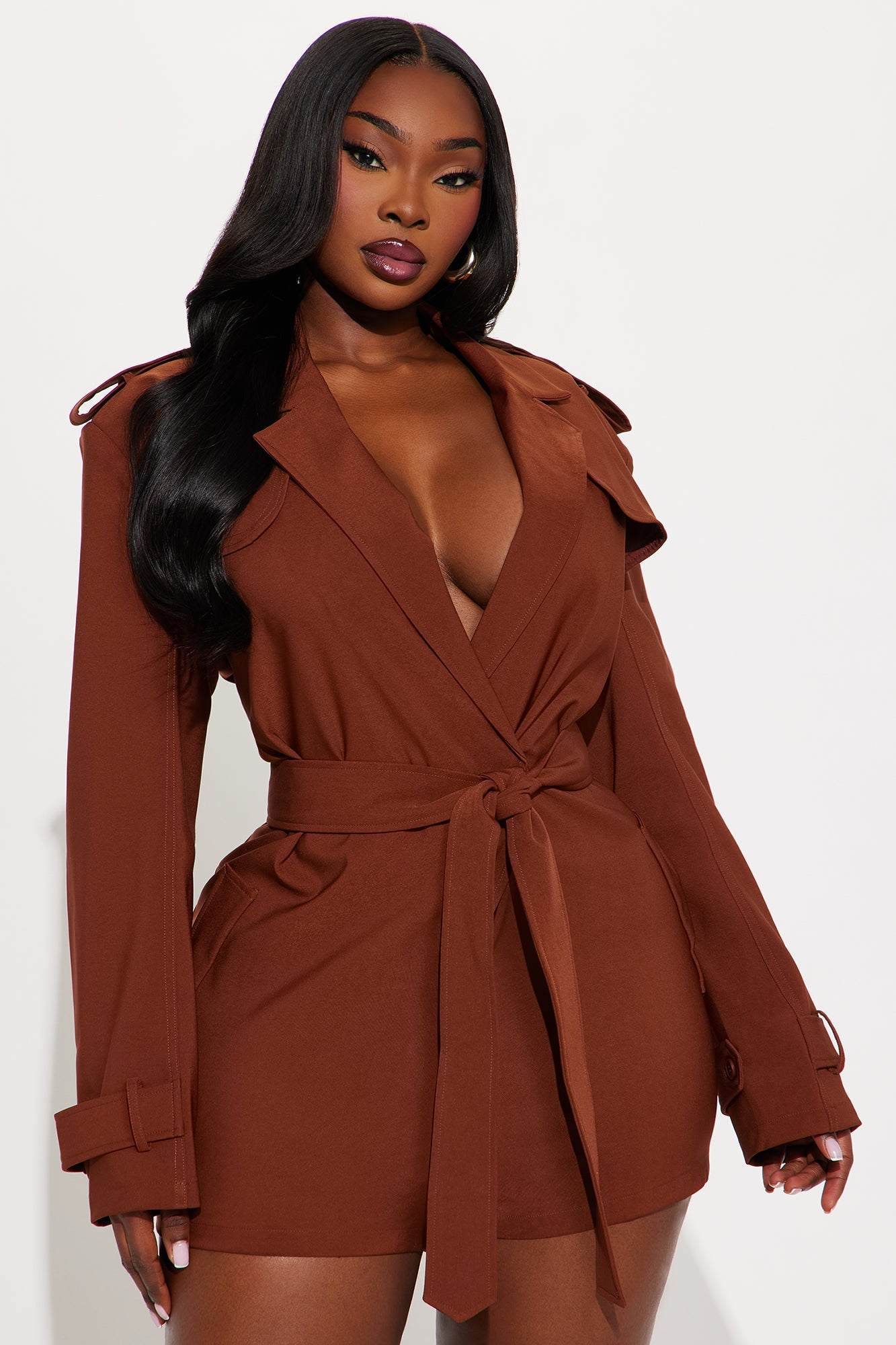Jenner Blazer Romper - Mocha