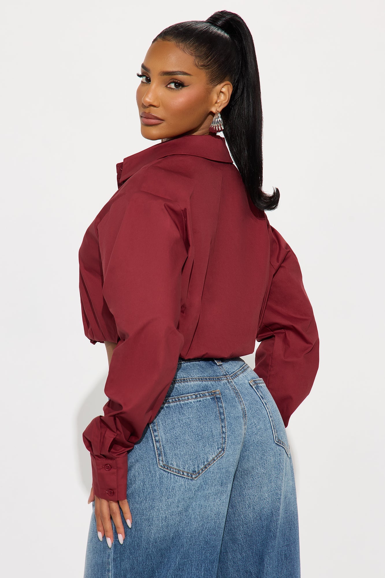 Extra Hours Poplin Shirt - Burgundy