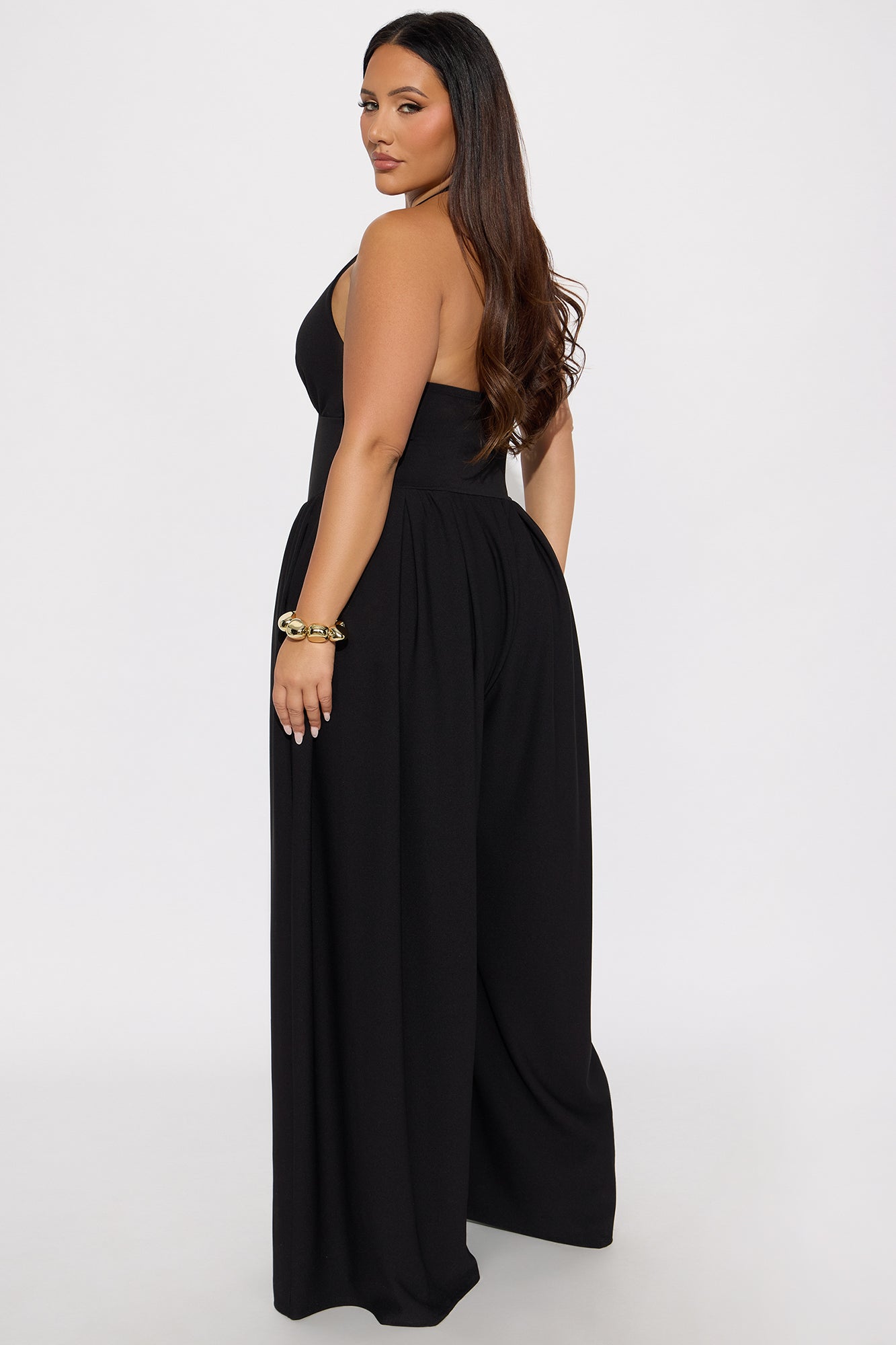 Lighter Than Air Crepe Wide Leg Jumpsuit - Black