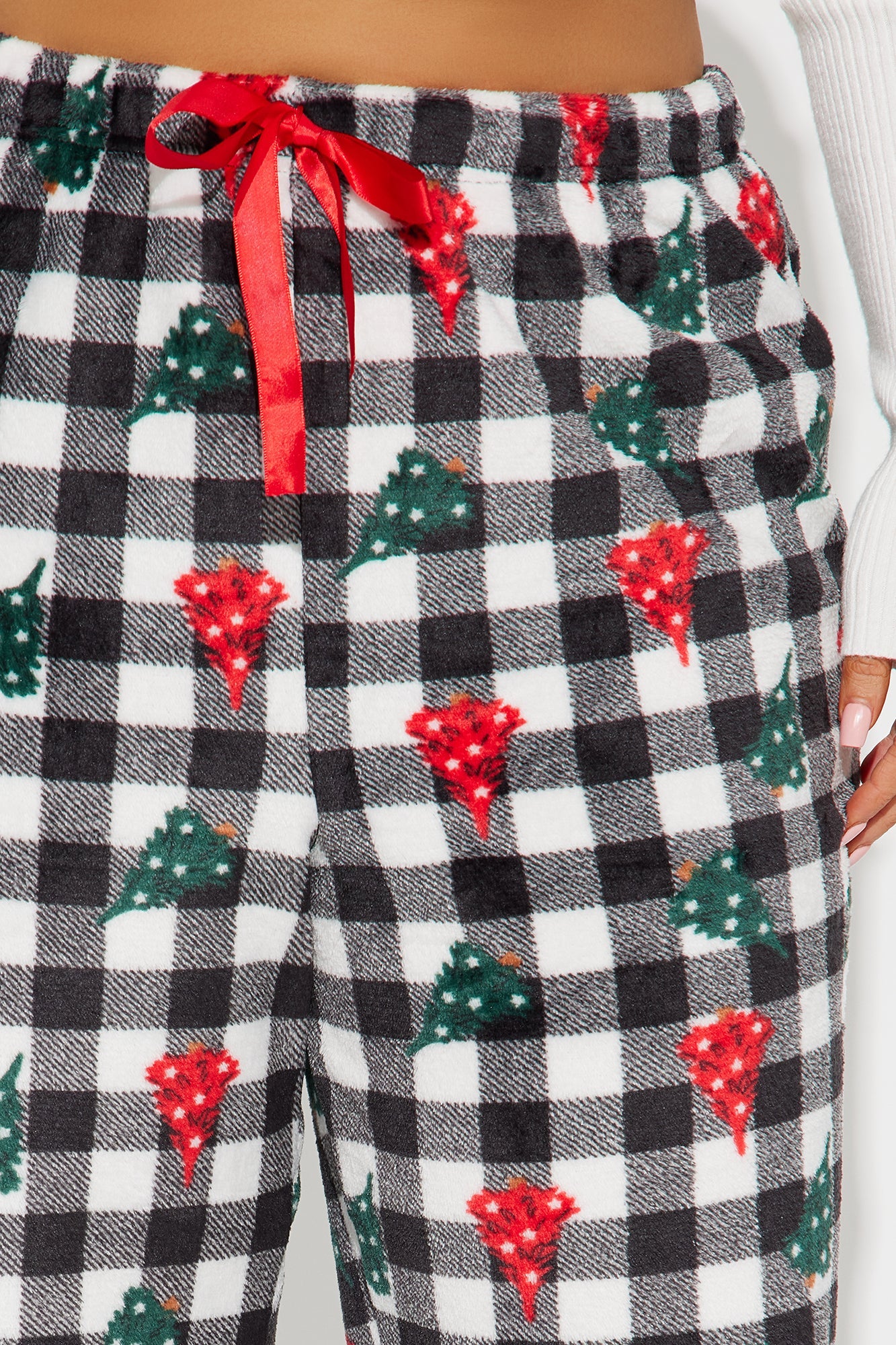 JIngle All The Way Plush PJ Pant - Black/White