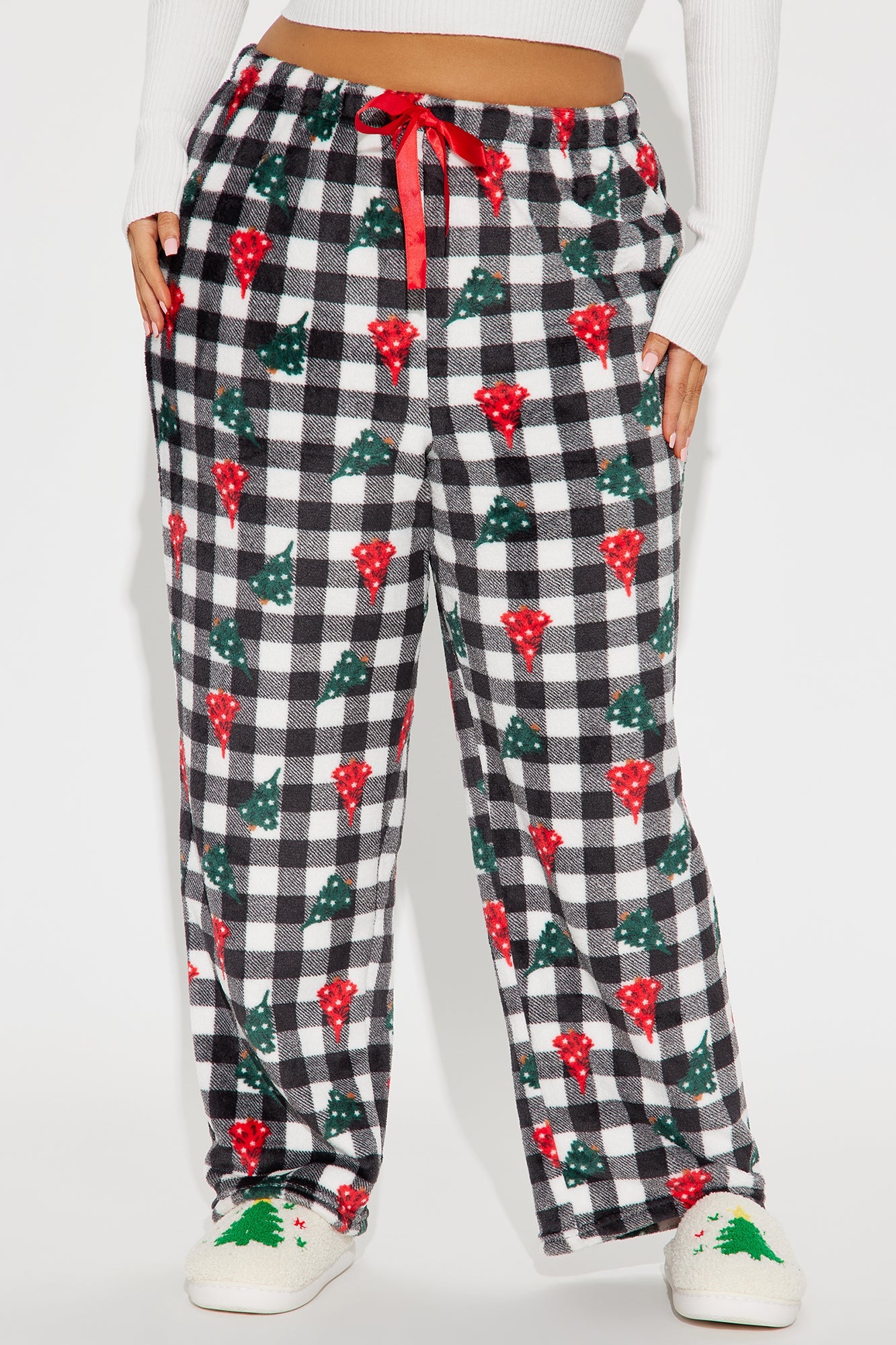 JIngle All The Way Plush PJ Pant - Black/White