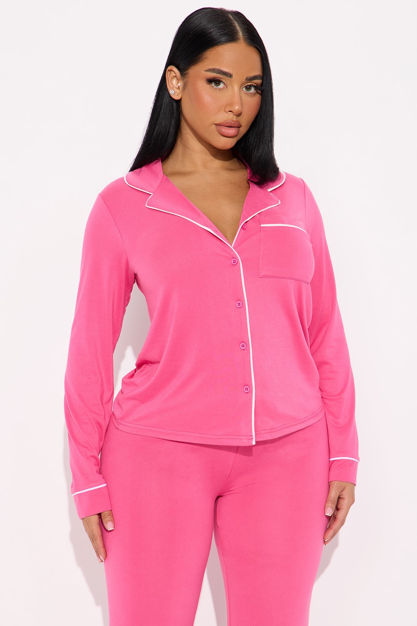 In The Morning PJ Pant Set - Hot Pink