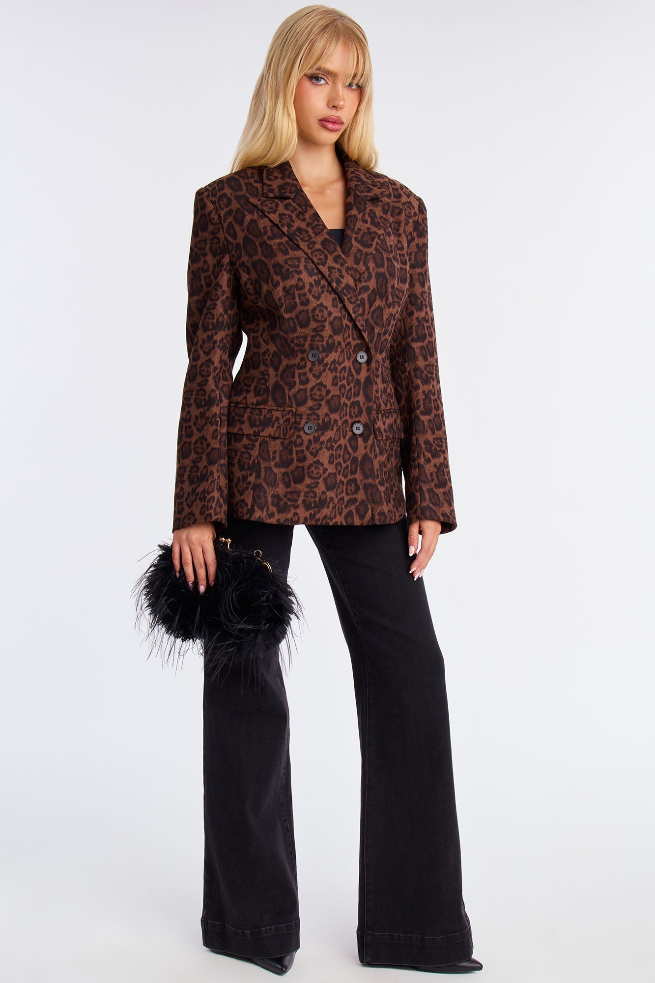Leah Leopard Hourglass Blazer - Leopard