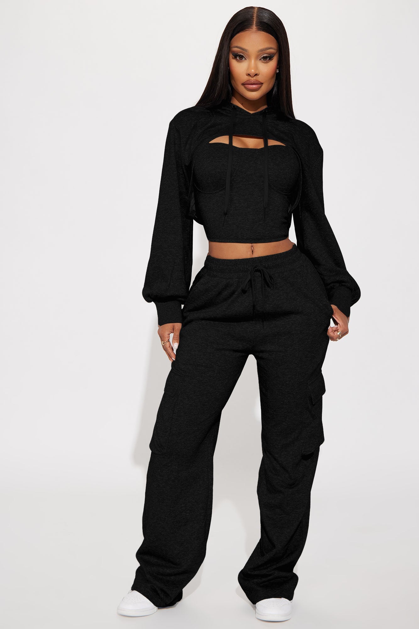 Never Blend In 3 Piece Pant Set - Black