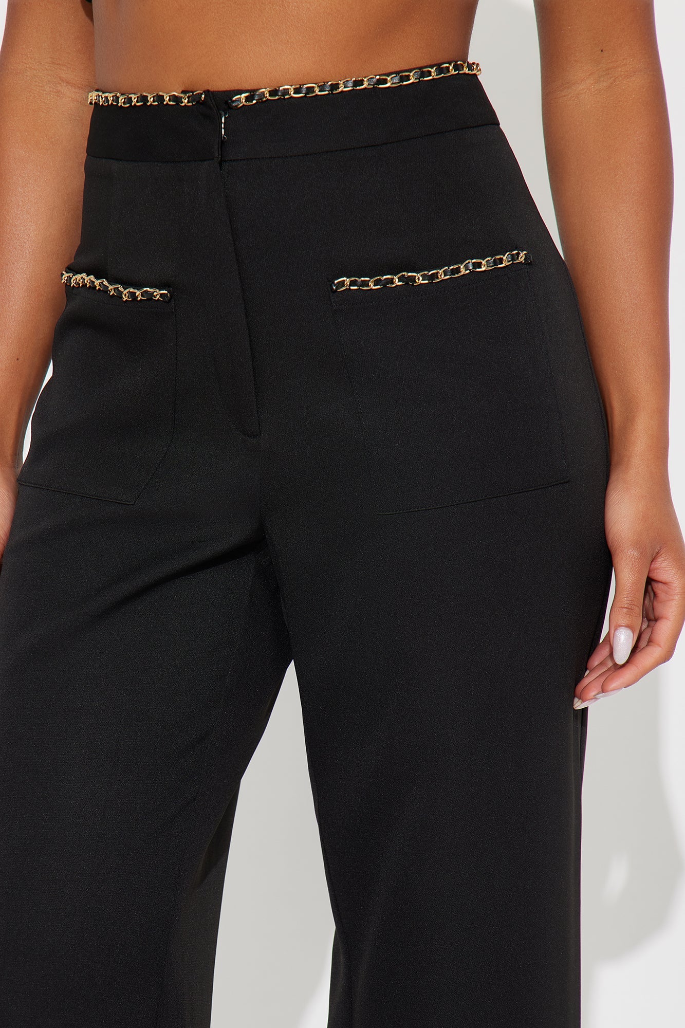 Sania Wide Leg Trouser Pant 33″ - Black