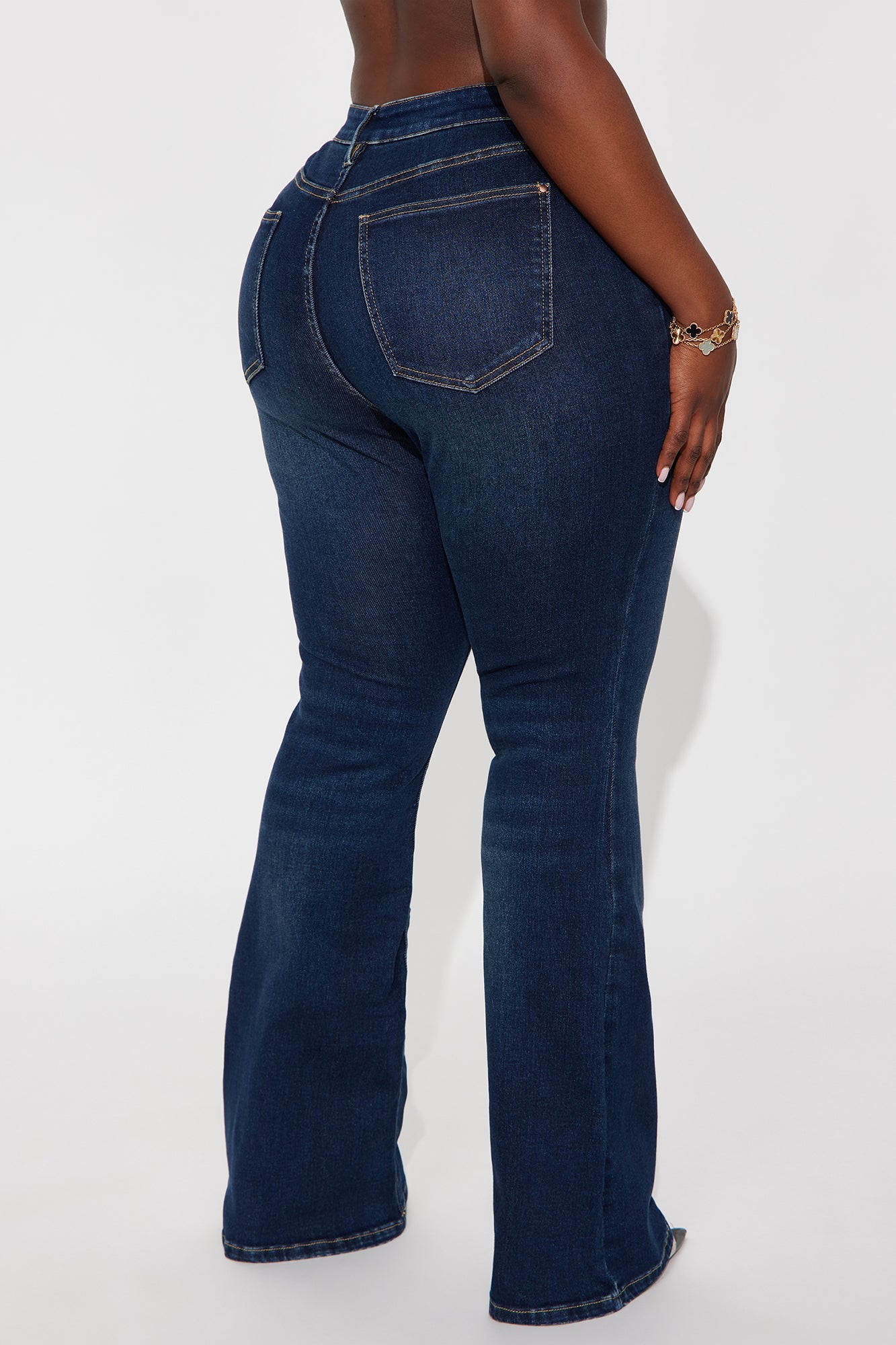 Kenny Mid Rise Flare Jeans - Dark Wash