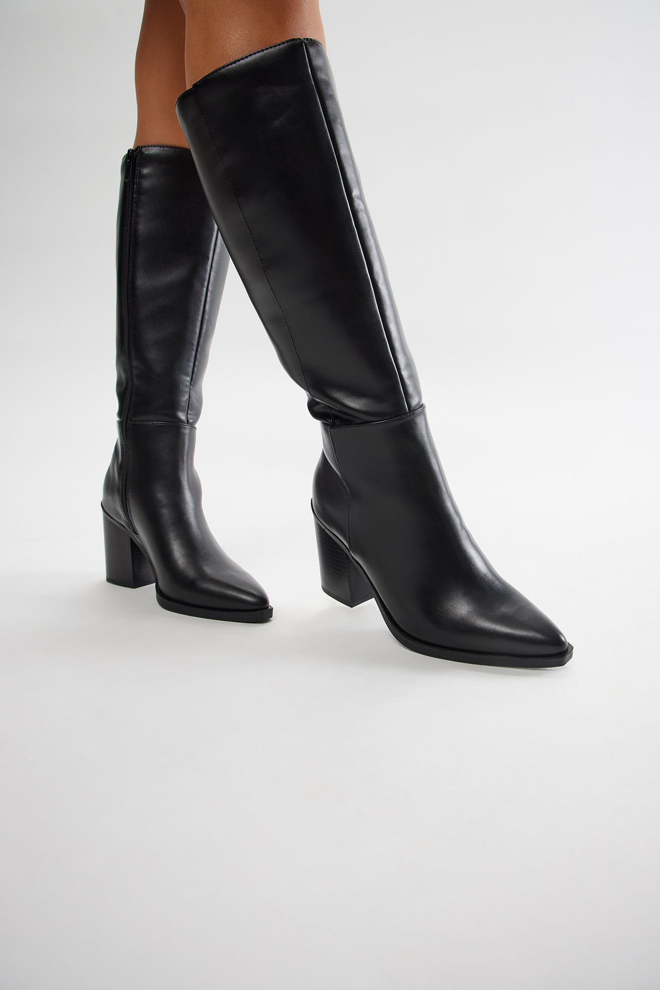 Preston Knee High Boots - Black