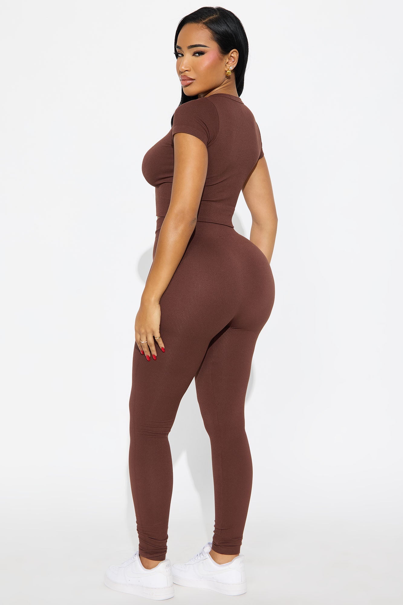 Alisa Seamless Legging Set - Mocha