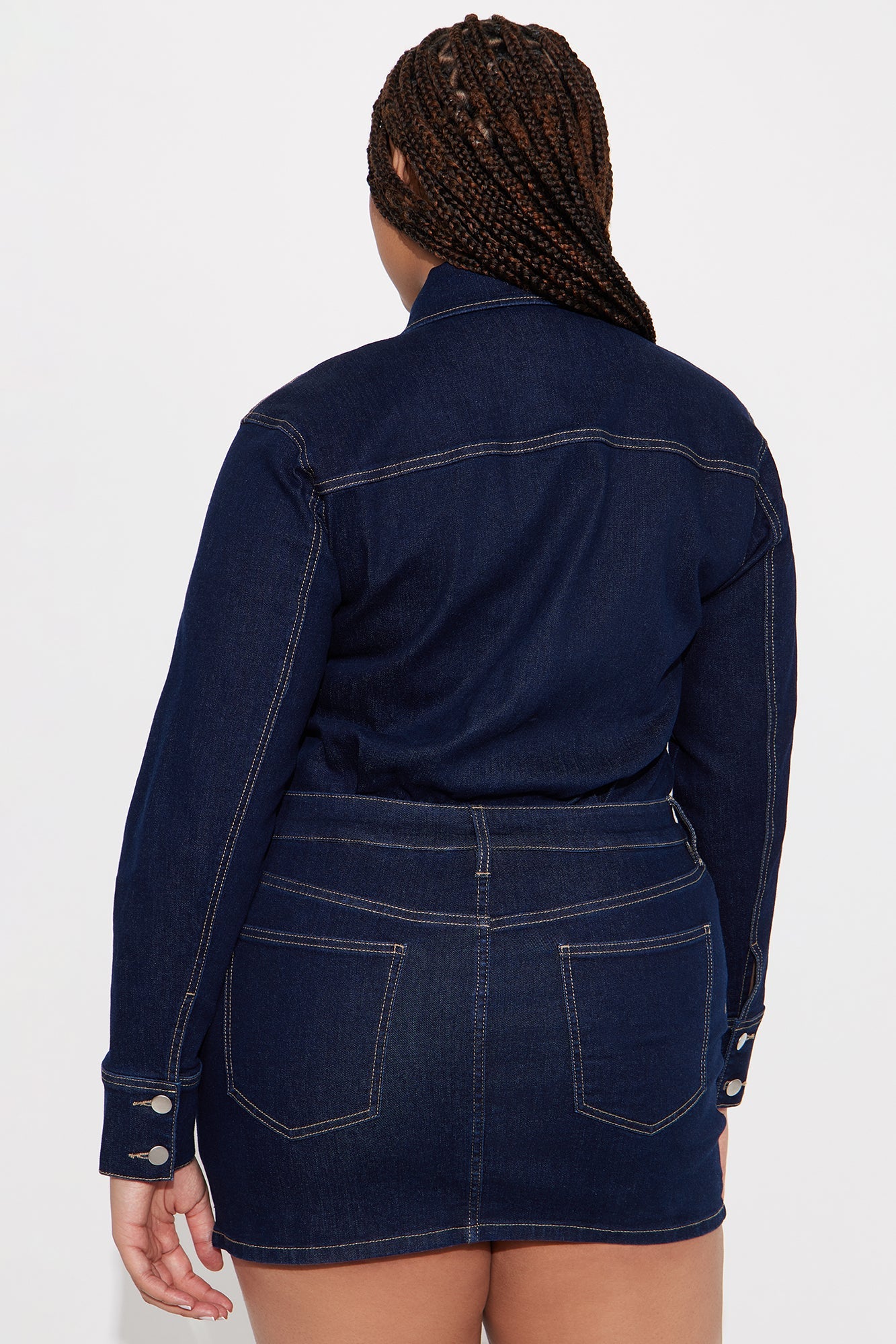 Belleville Denim Mini Dress - Rinse Blue Wash