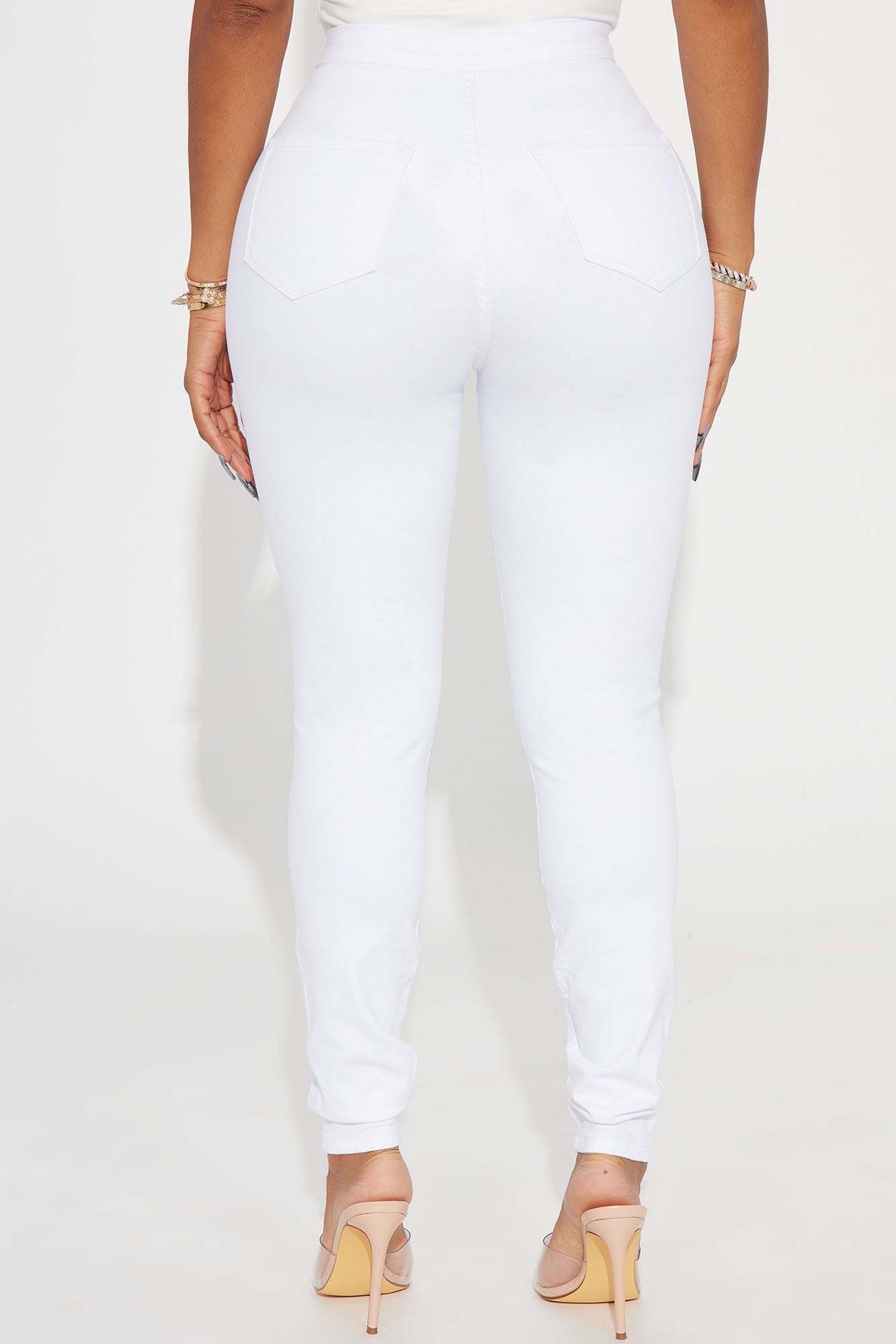 Luxe Ultra High Waist Skinny Jeans - White