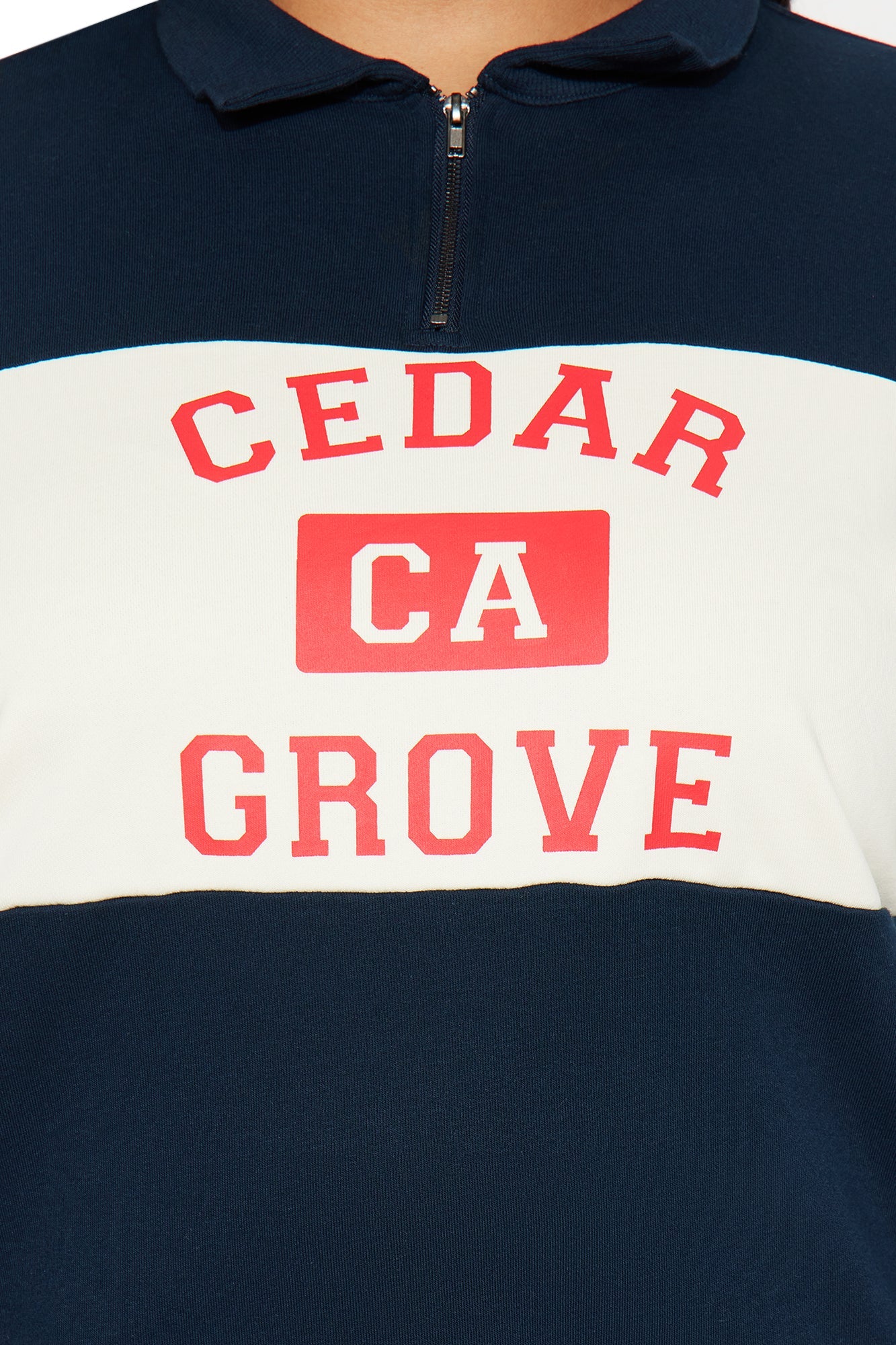 Cedar Grove California Quarter Zip Top - Navy/combo