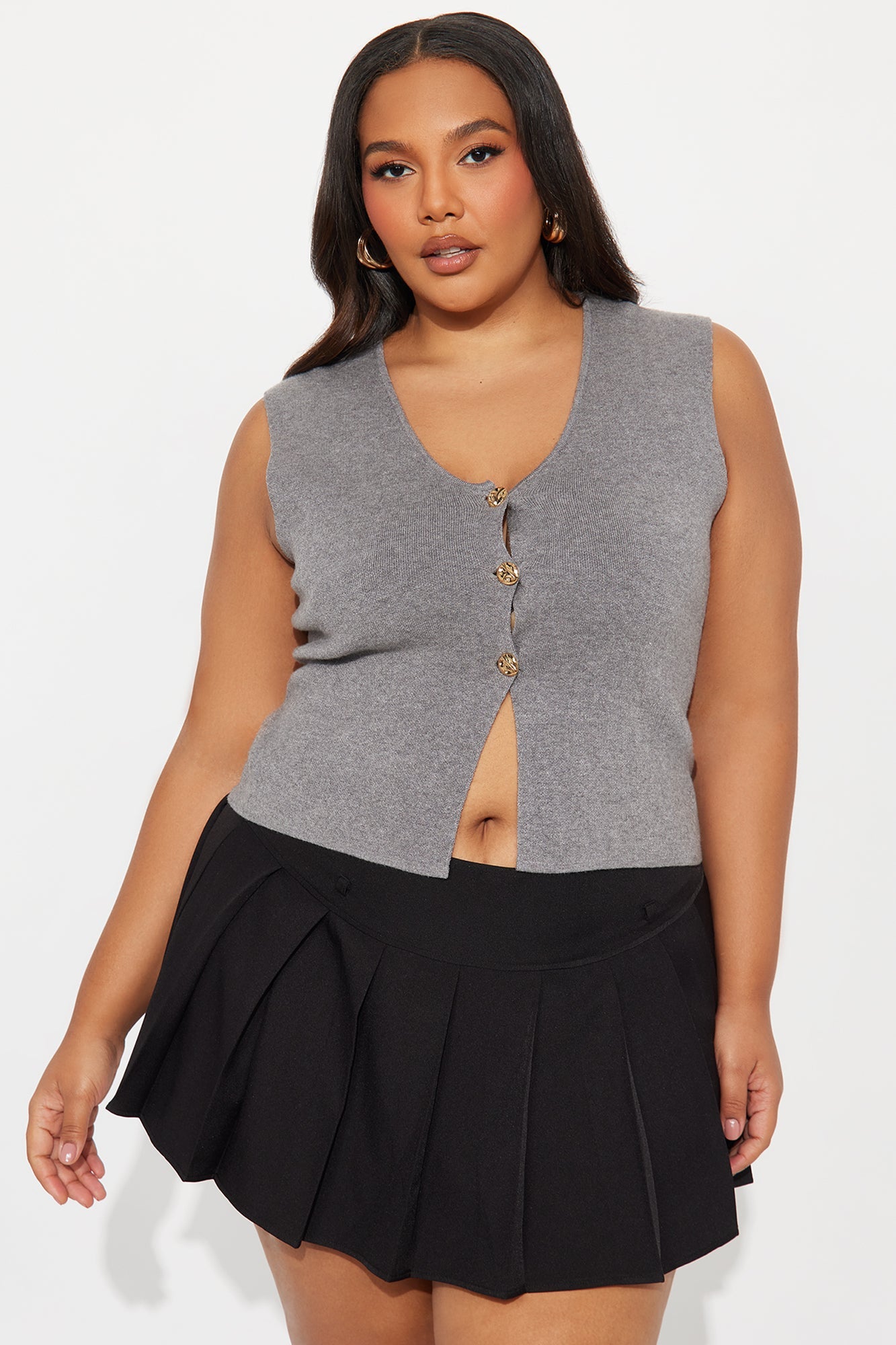 Look Closer Hardware Vest - Charcoal