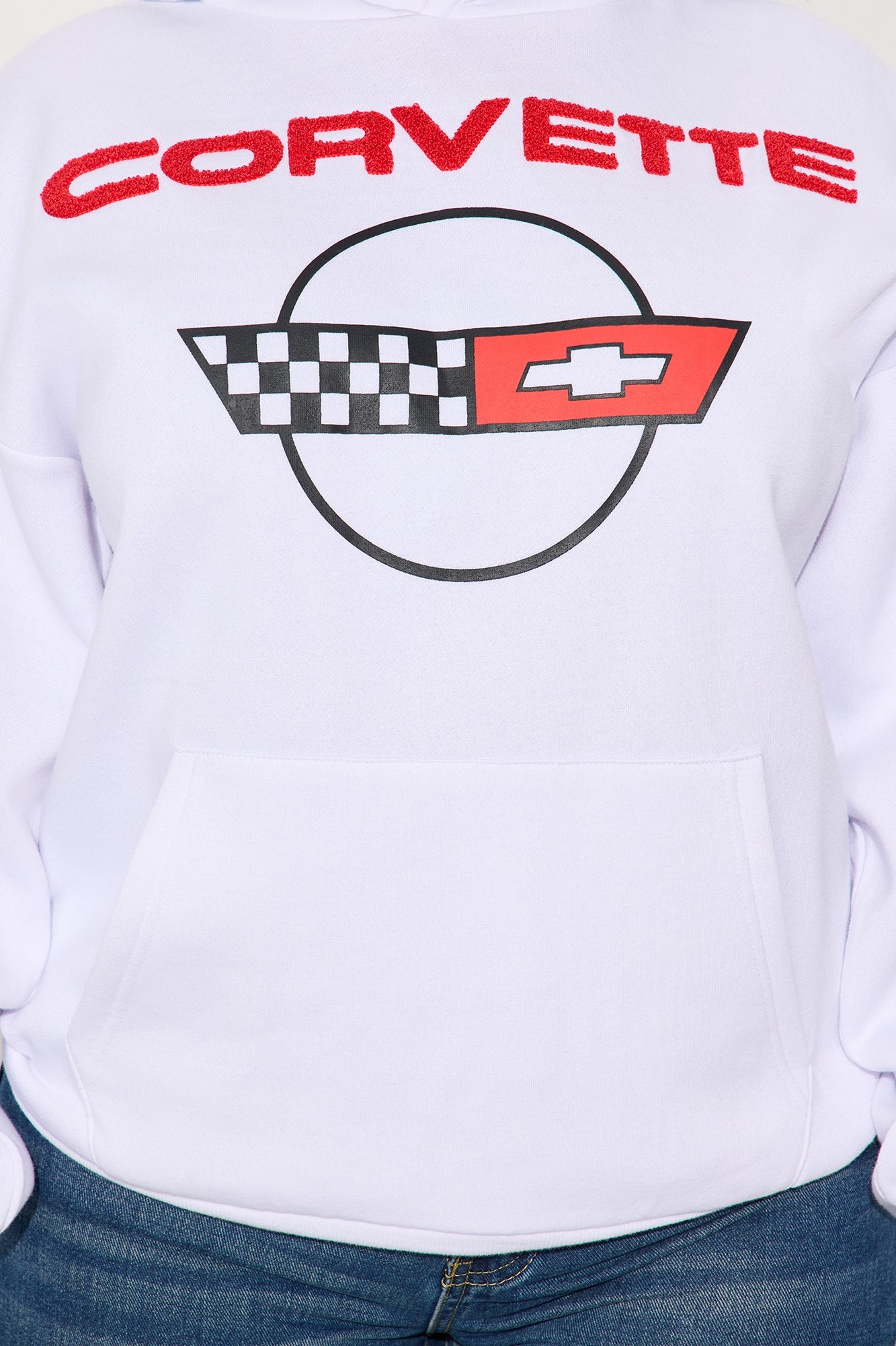 Redline Rebel Corvette Hoodie - White