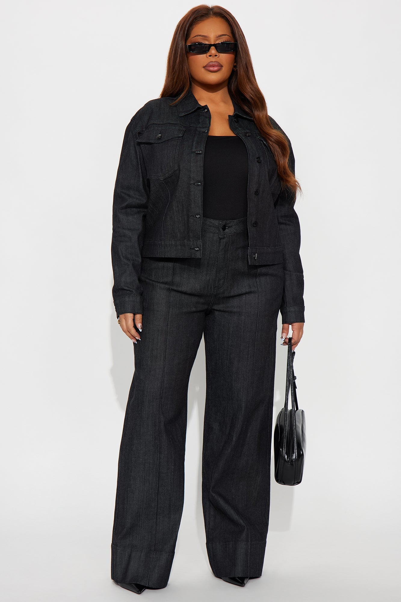 FYI Stretch Tailored Trucker Jacket - Black