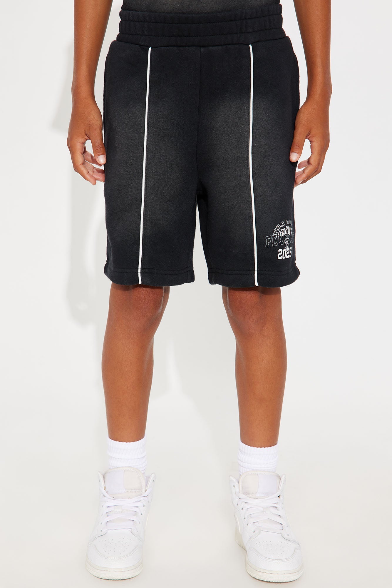 Mini Tyson Relaxed Just Go With It Shorts - Black Wash