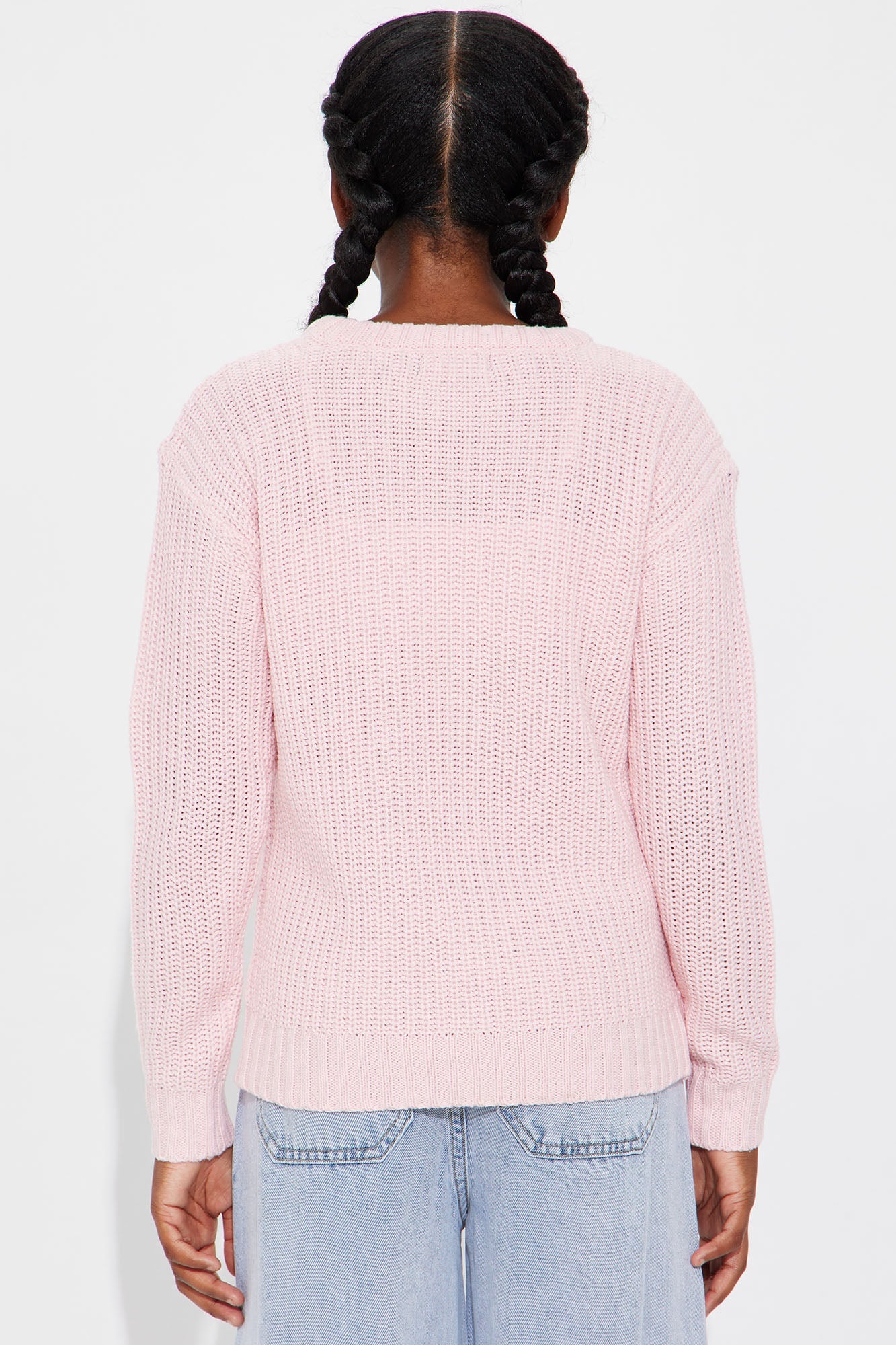 Mini Talia Bow Sweater - Pink