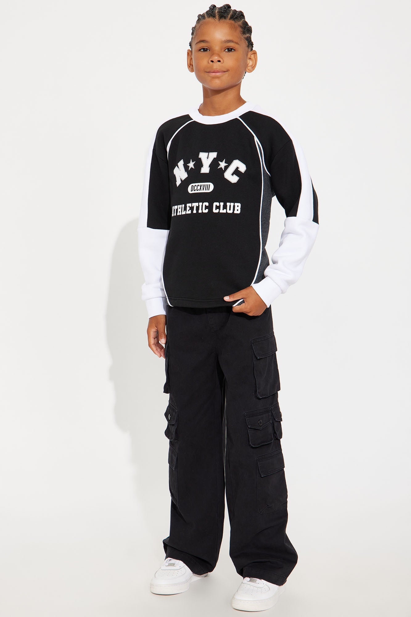 Mini Tyson Oversized Athletic Club Long Sleeve Tee - Multi Color