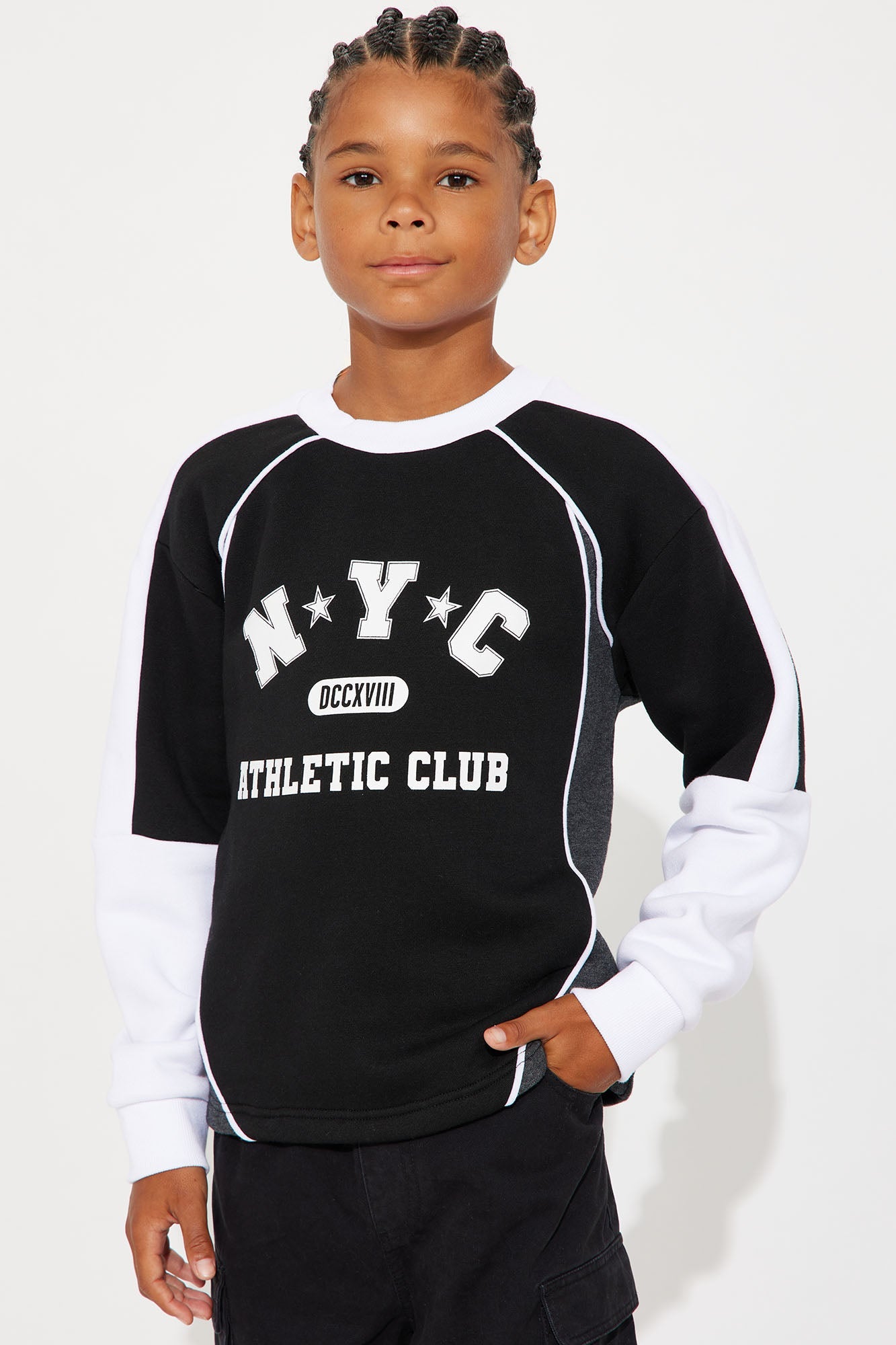 Mini Tyson Oversized Athletic Club Long Sleeve Tee - Multi Color