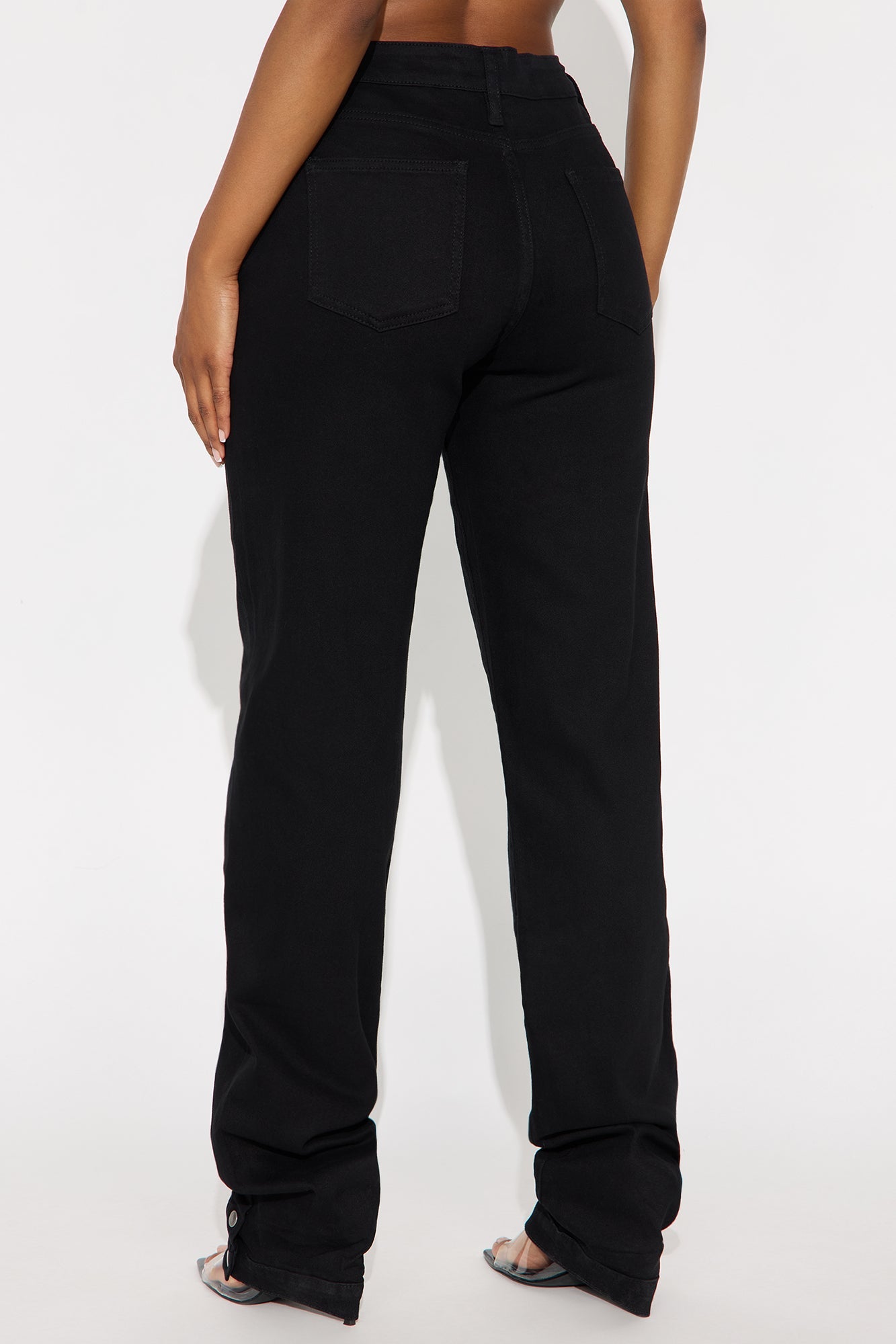 Bianca Low Rise Stacked Pant 33″ - Black