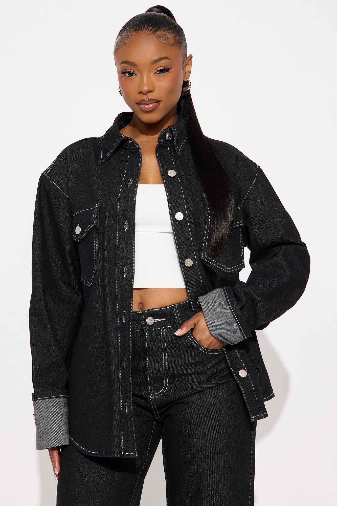 Nova Denim Pant Set - Dark Denim